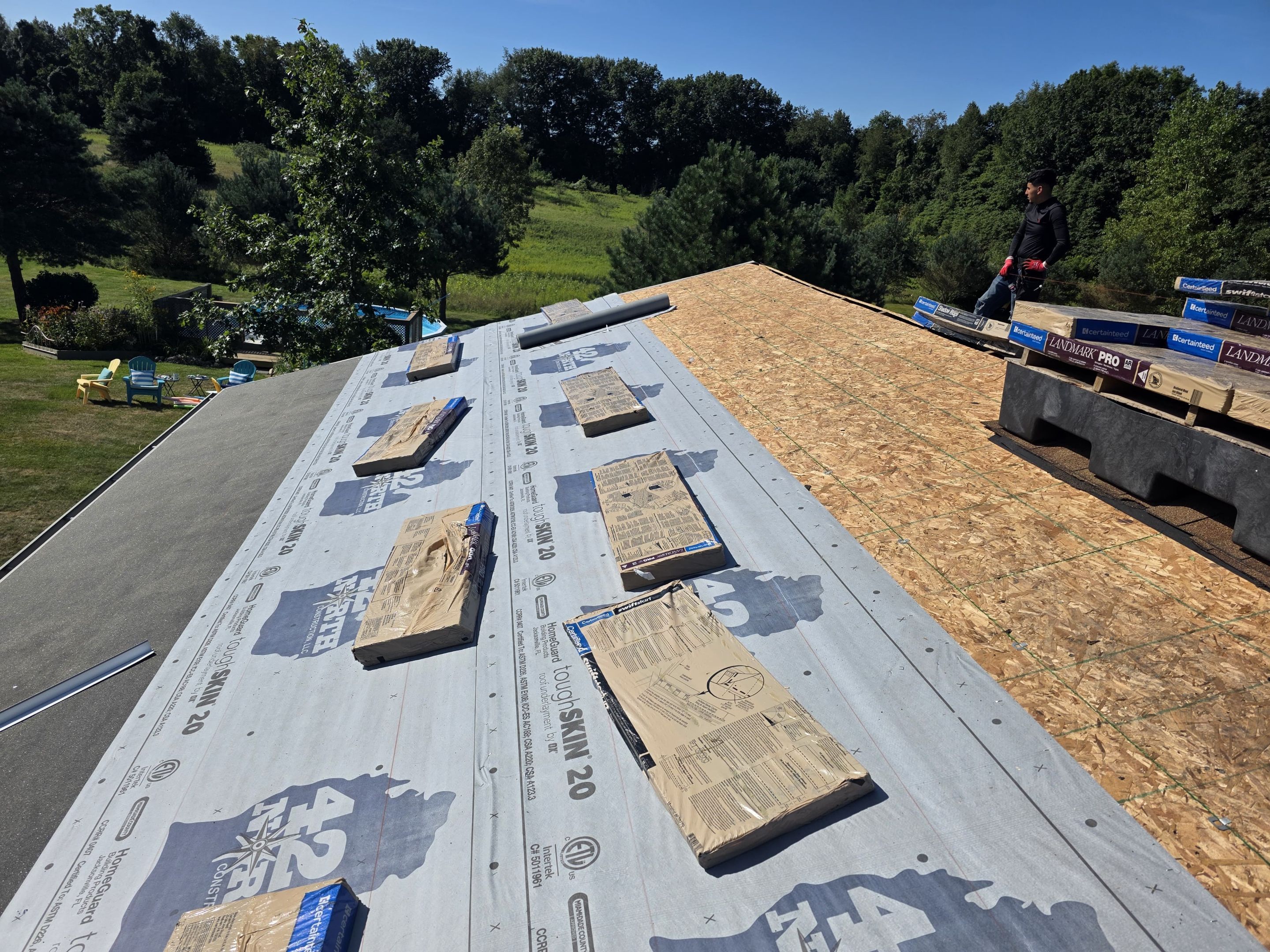 New Roof Installation  by 42 North Construction, LLC.