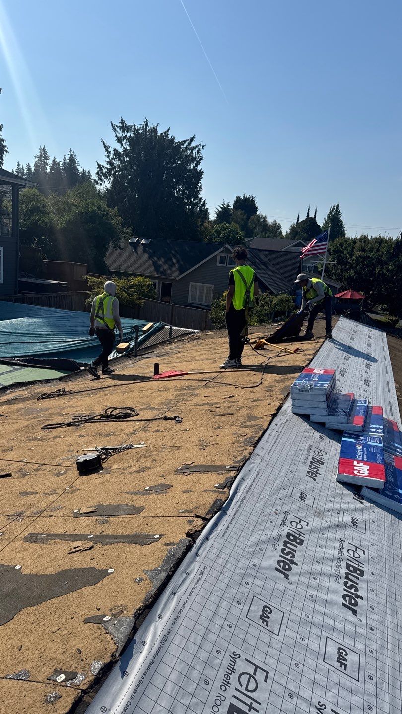Edmonds Residential Roof Replacement and Structural Decking Repair by Roofing Formula LLC