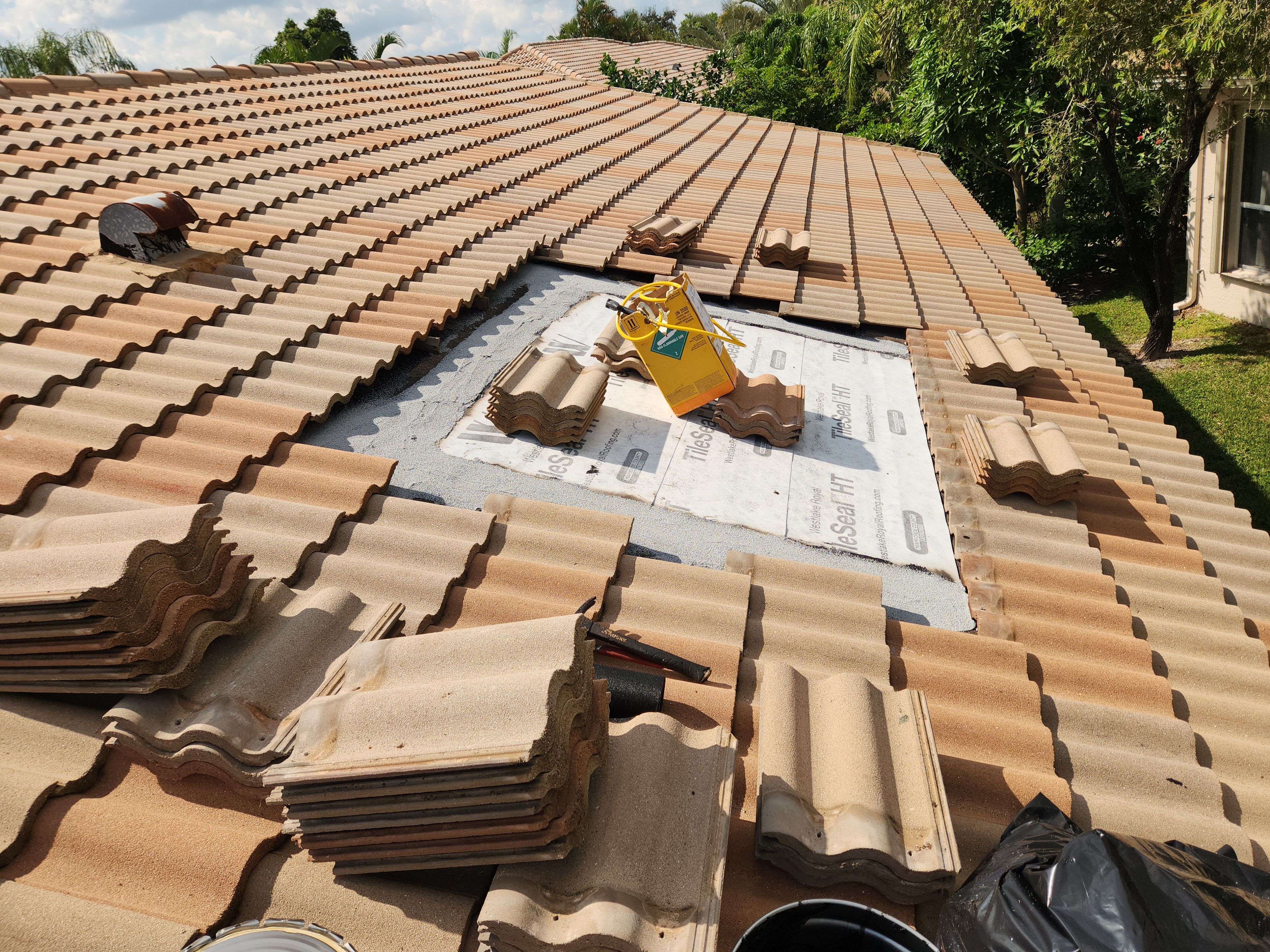 Concrete Tile Roof Repair for Water Intrusion in West Palm Beach by Aastro Roofing