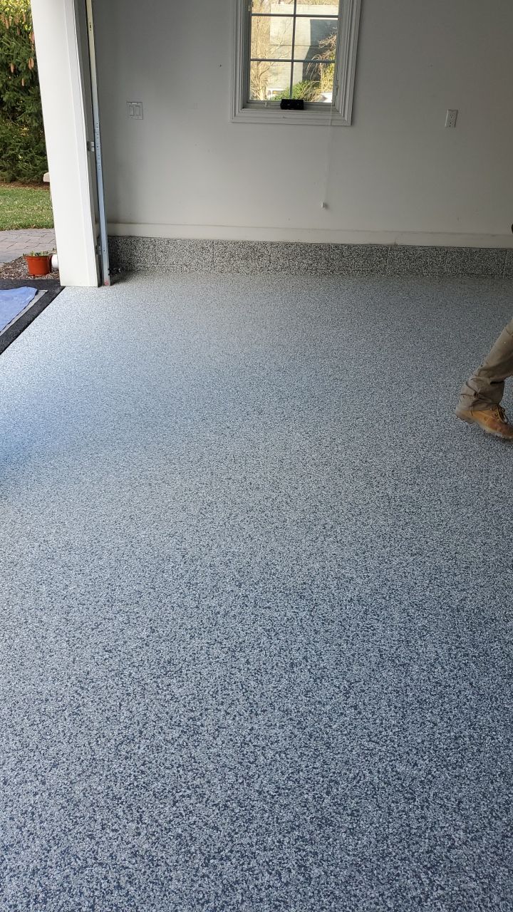 Garage Floor using Penntek Slatestone by Spectrum Painting, LLC