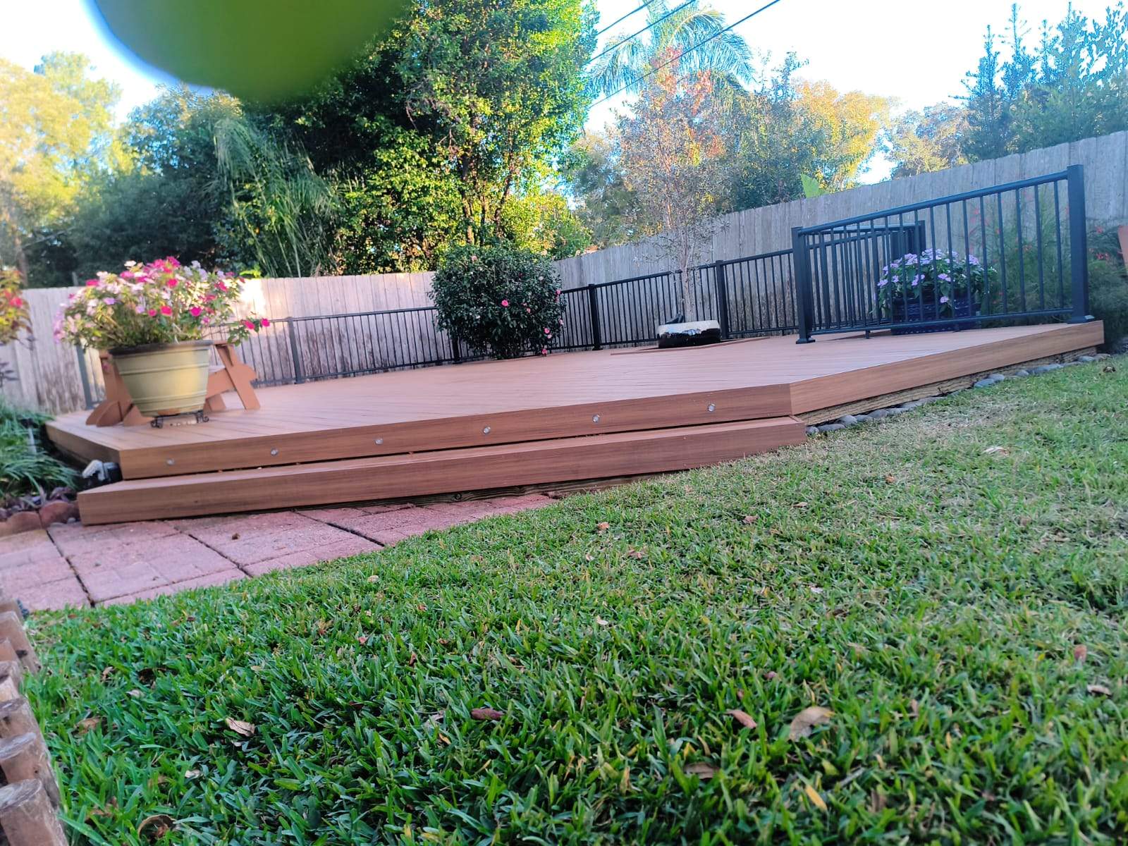 Luxury Multi-Level Deck | Deckorators Voyage Mineral-Based Composite by Orlando pergolas 