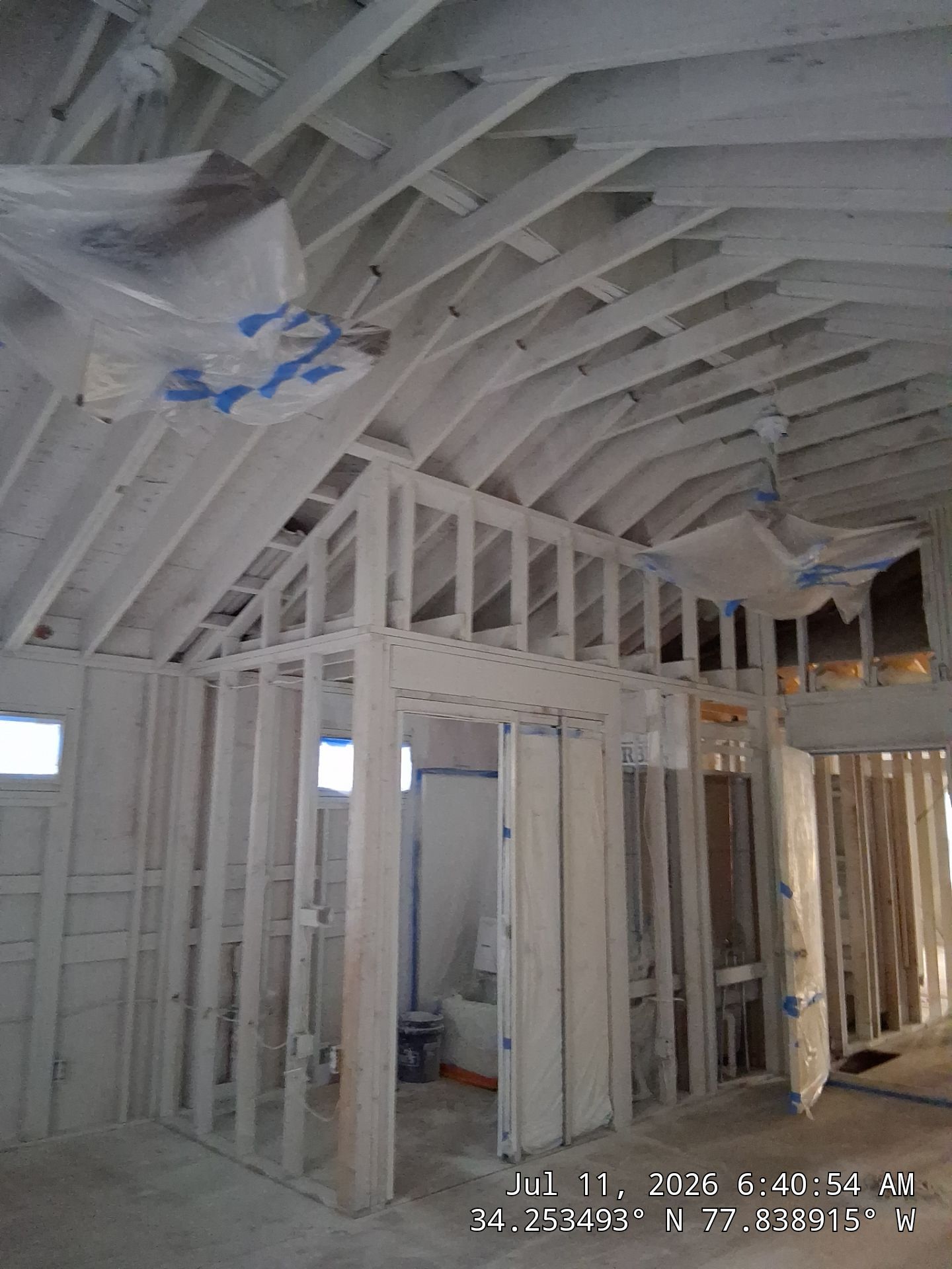 Fire Damage Restoration in Progress for Wilmington Single-Story Home by RGR Construction and Roofing, LLC