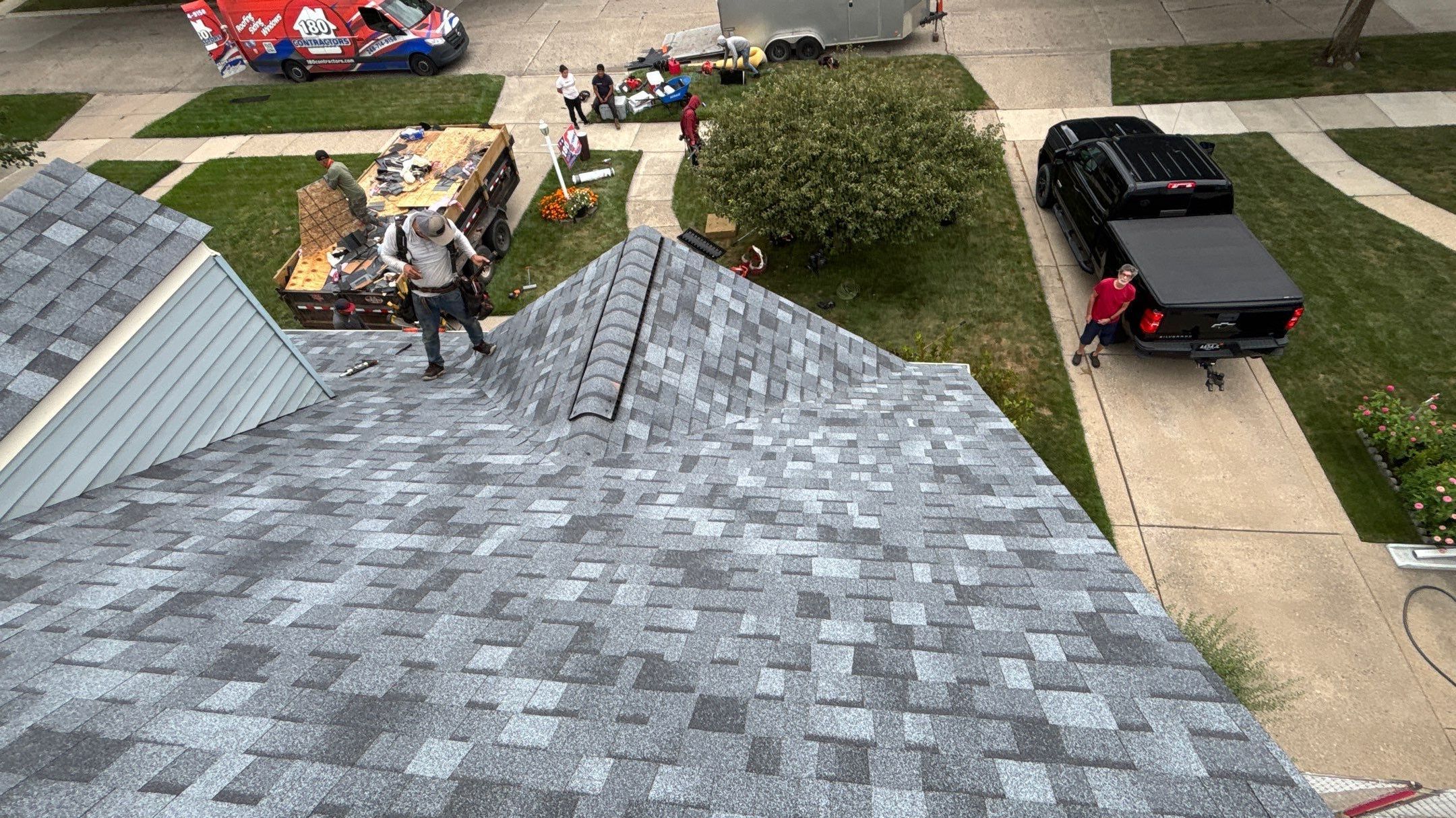 Roof Replacement using Owens Corning Slatestone Gray by 180 Contractors