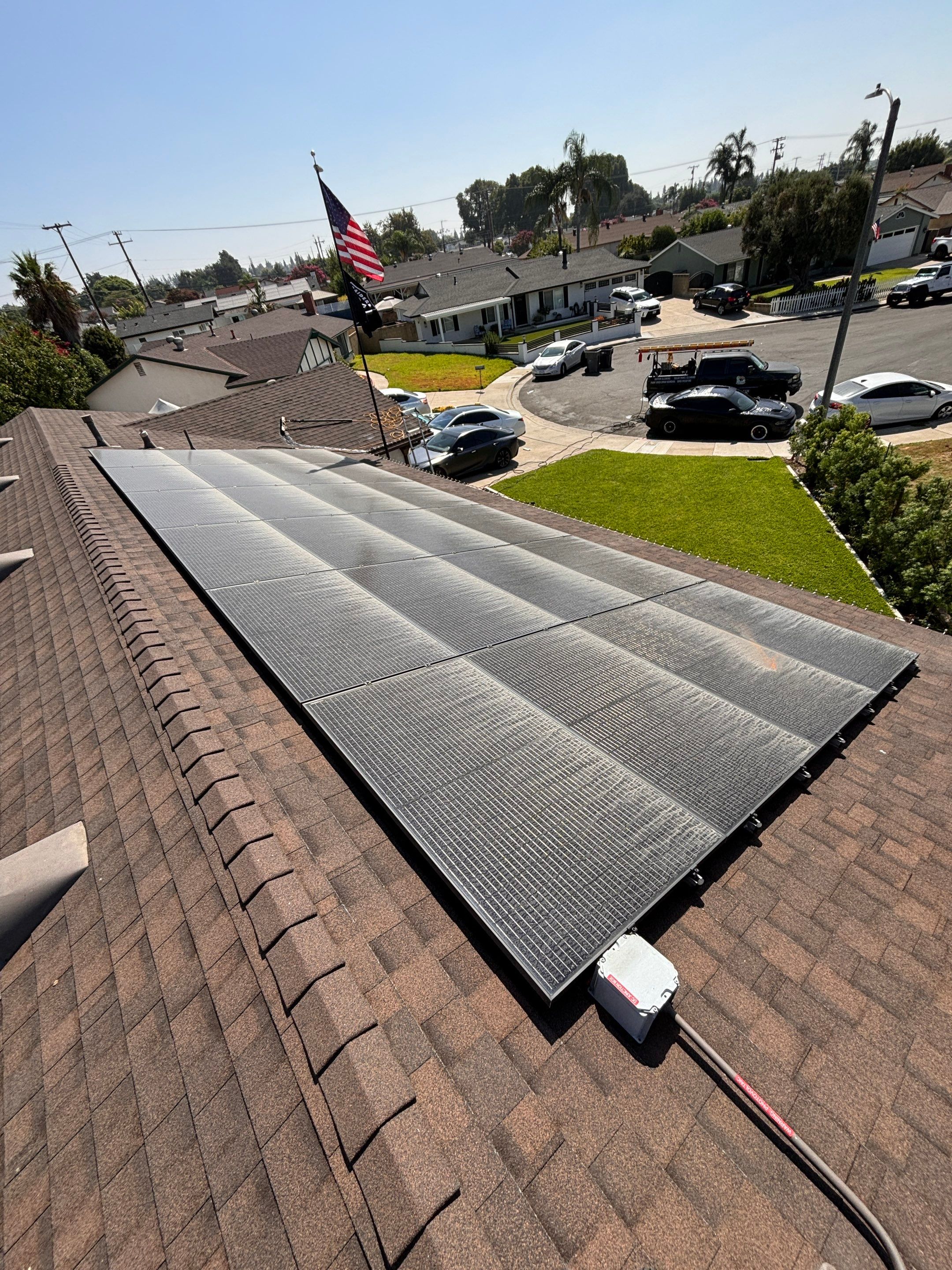 Residential Solar Panel Cleaning in Chino California by Palm Coast Solar Cleaning