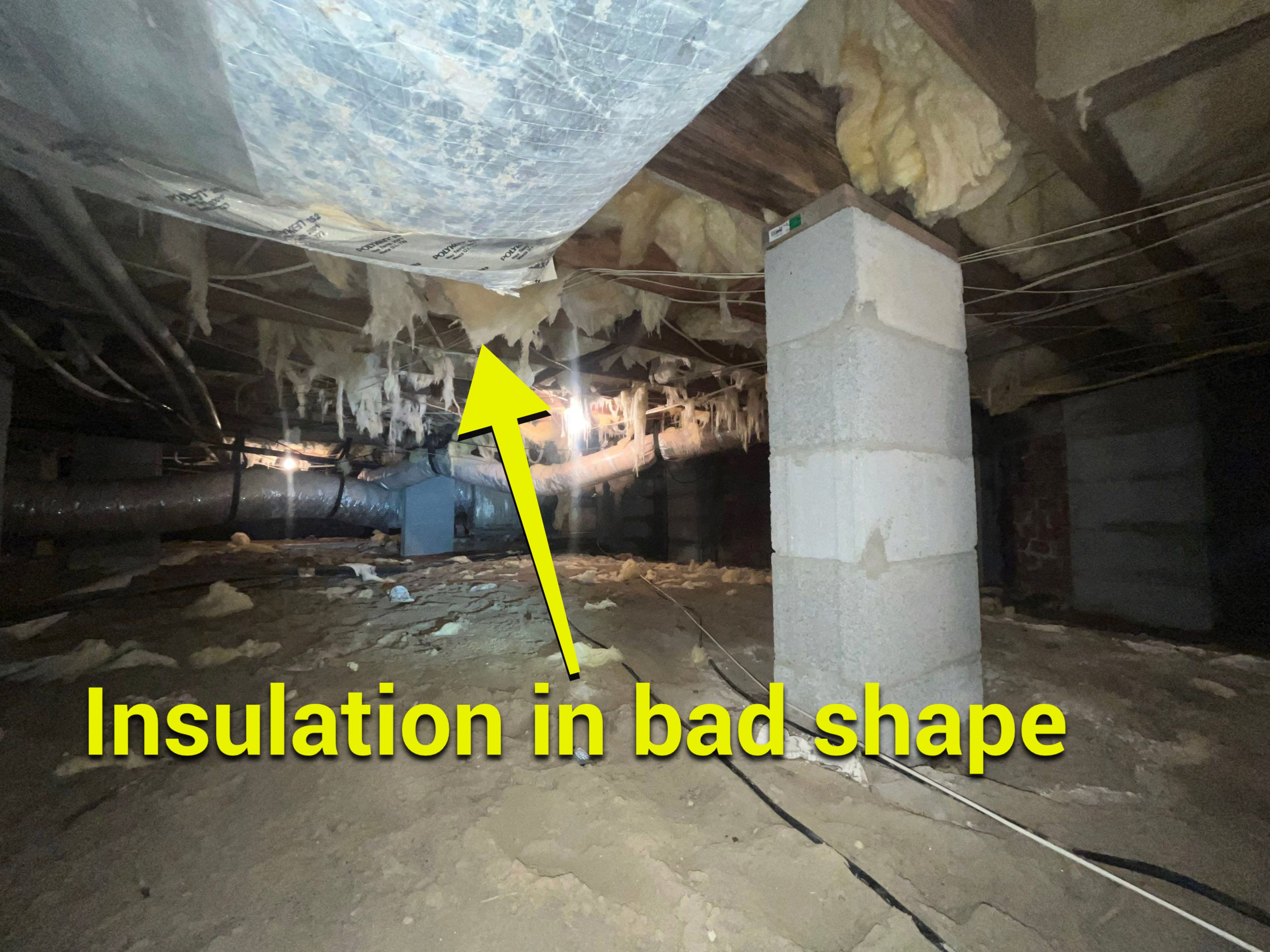 Dehumidifier and Moisture Barrier install with Structural repairs. by Impact Crawlspace
