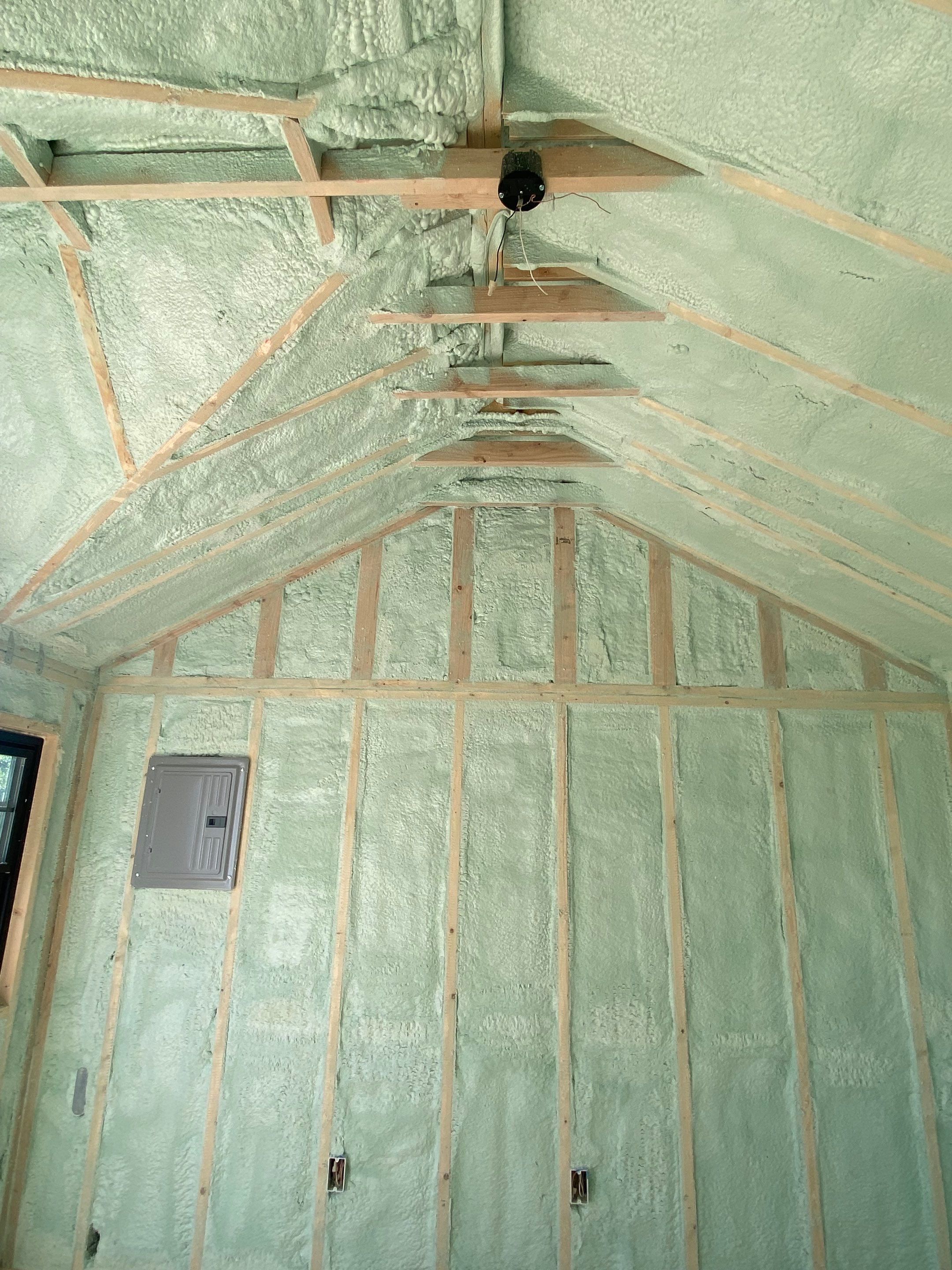 Exterior Walls using Closed Cell Spray Foam by NYS Foam & Energy
