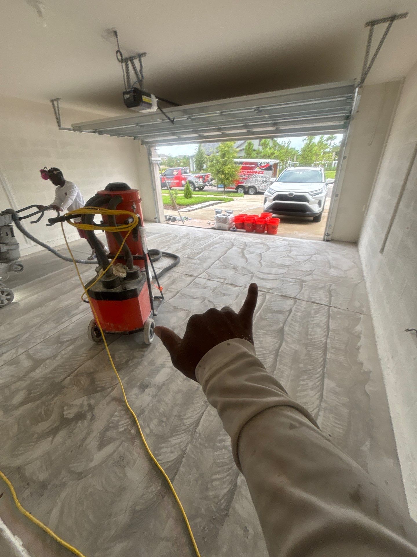 Flake Epoxy Garage Floor Coating System in Zephyrhills by Performance Floors & Coating