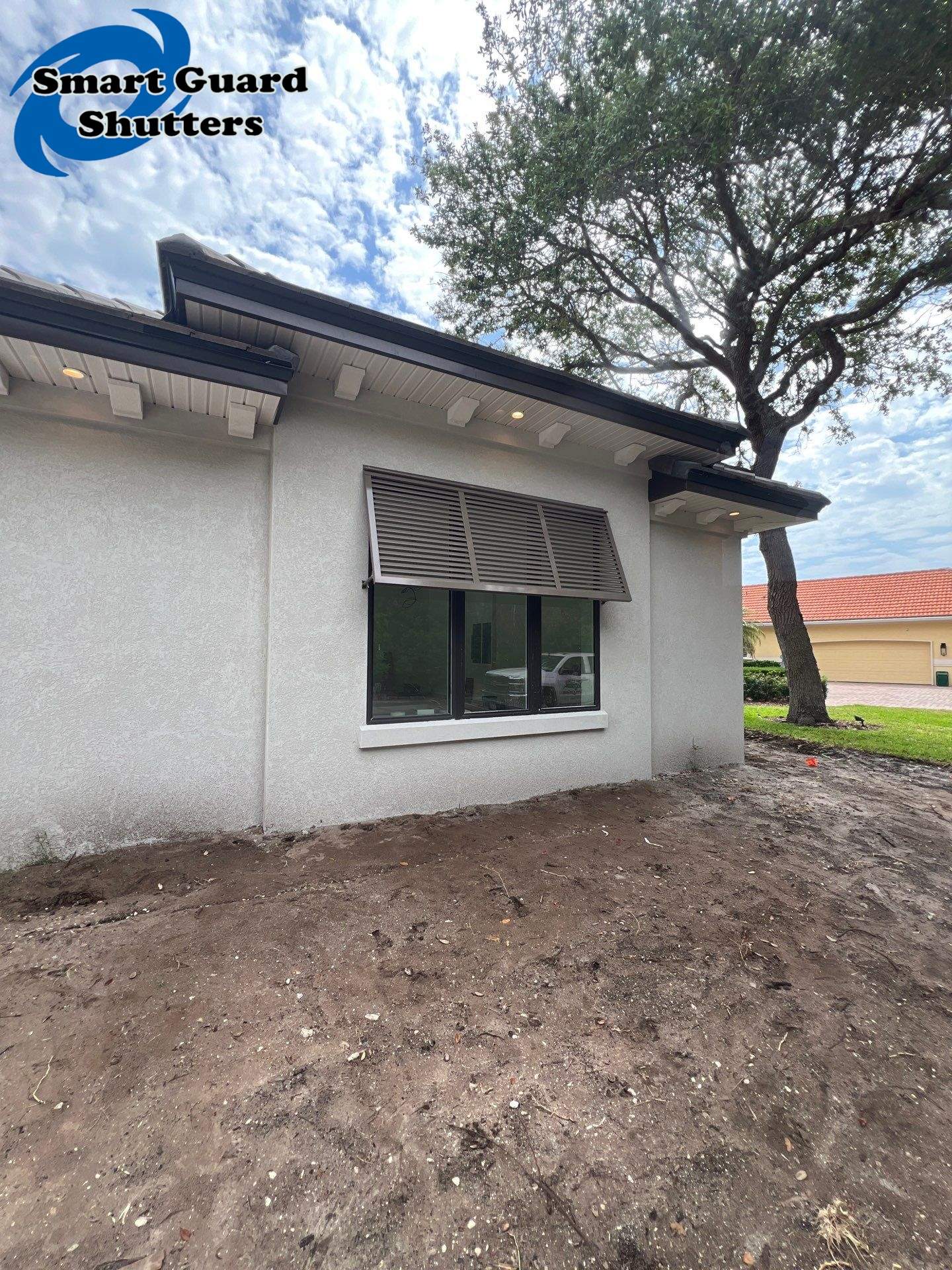 Decorative Bahamas in Beige Grey by Smart Guard Shutters