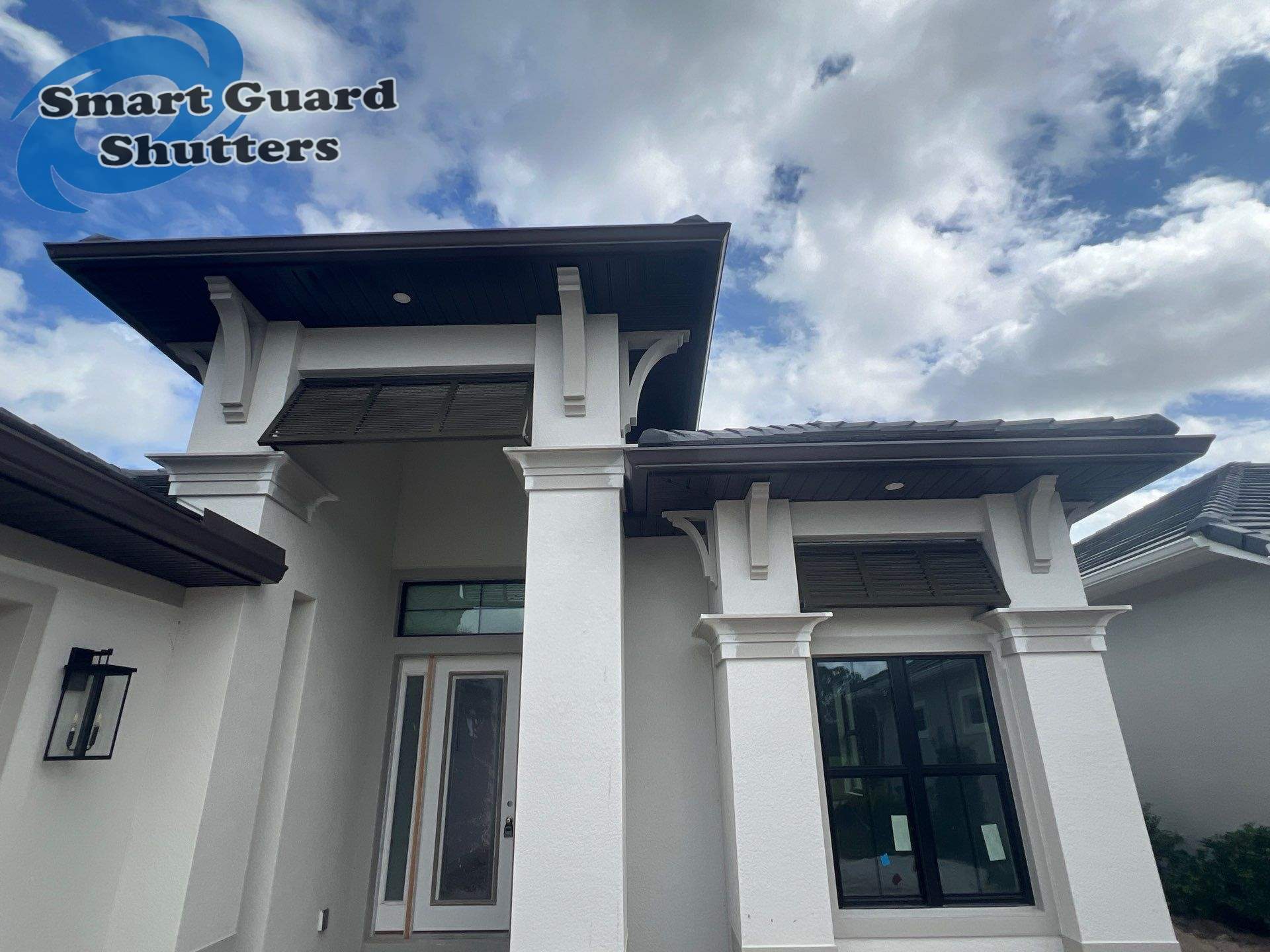 Decorative Bahamas in Brown Gray by Smart Guard Shutters