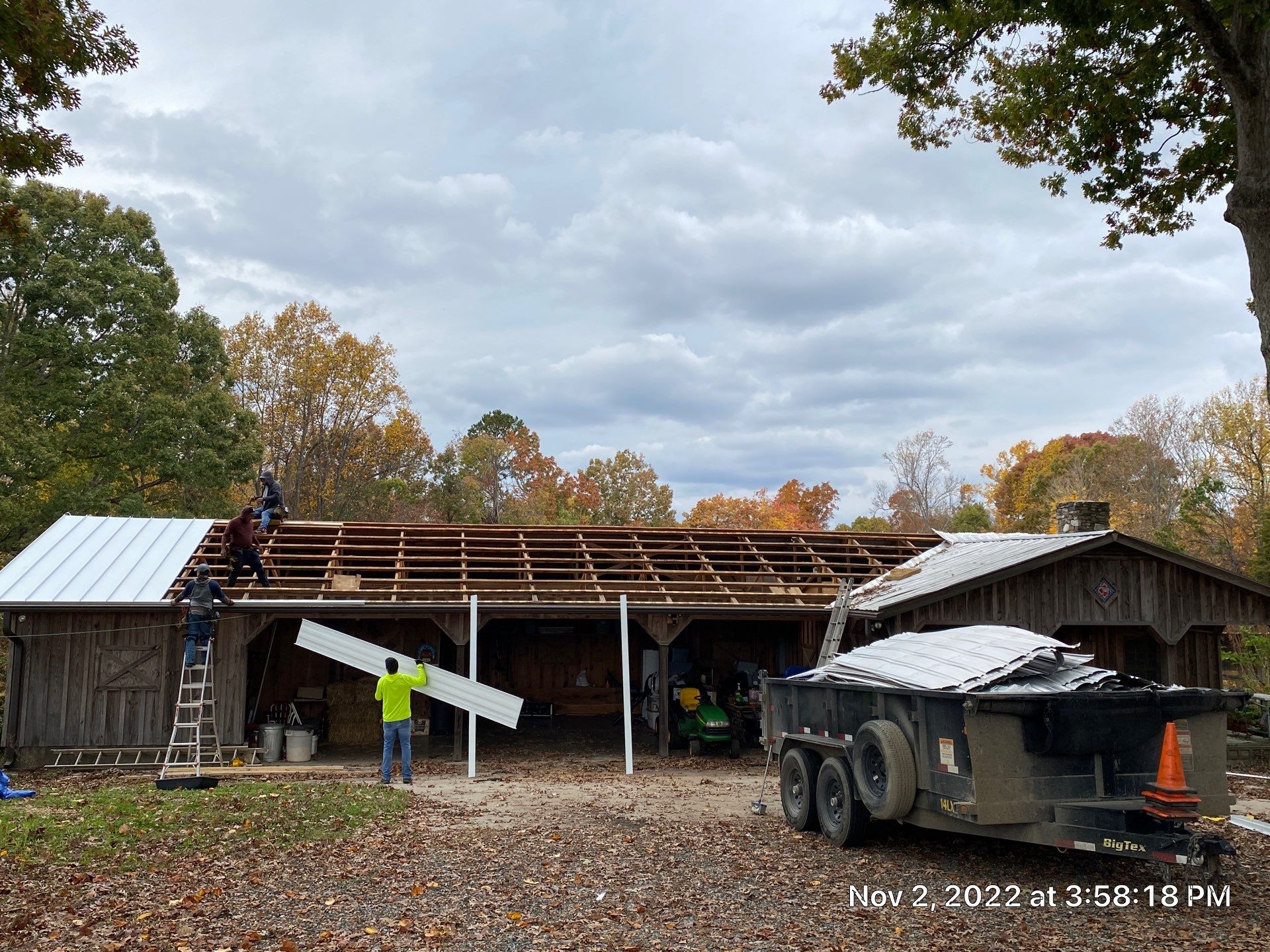 Beautiful Standing Seam Metal Roof by Just In Time Roofing and Restoration