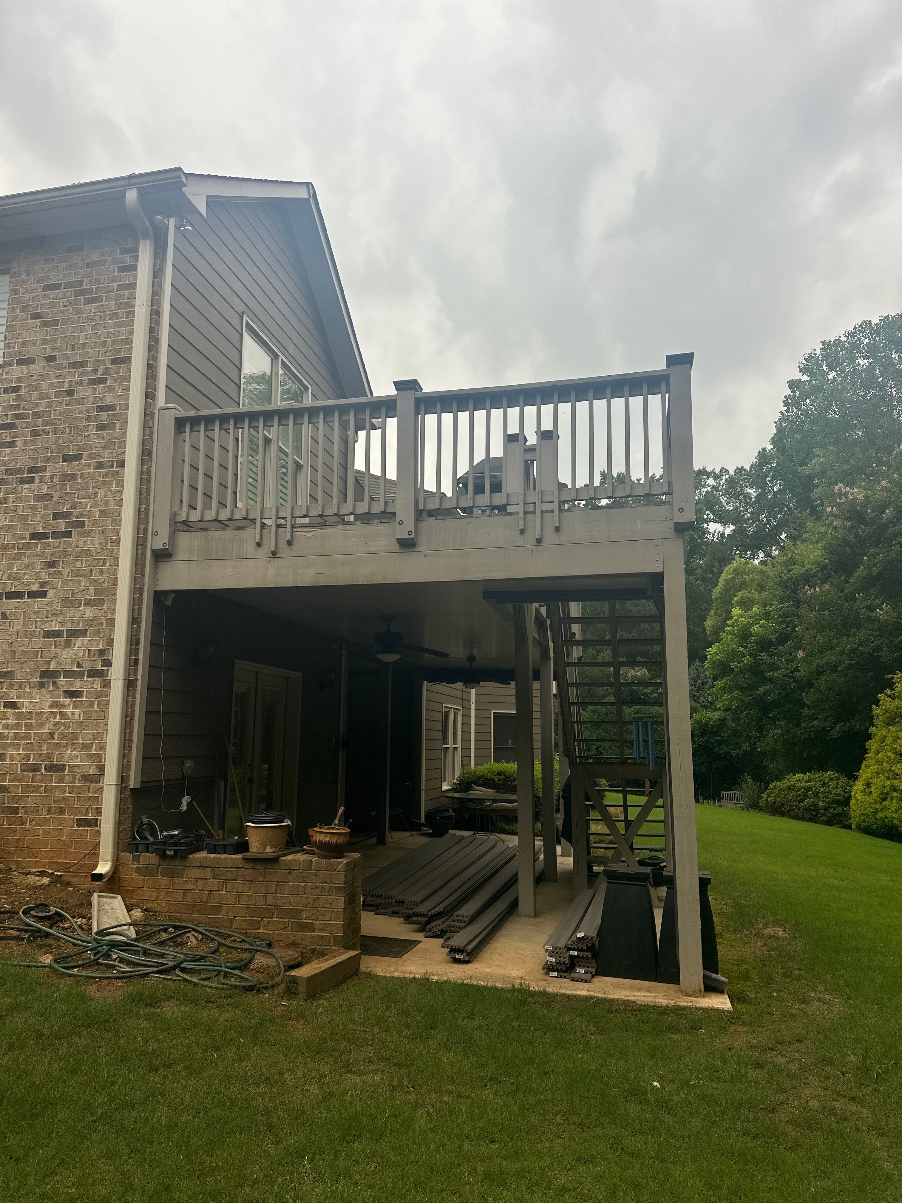 Woodstock, GA Deck Resurface using Trex Enhance Natural Series in the Rocky Harbor Color by Nelson Exteriors 