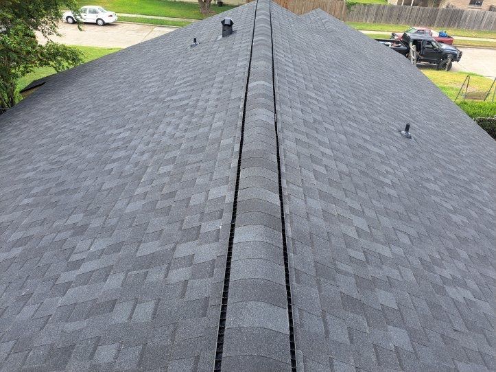 Leaking Roof Replaced with Ridge Vent — Houston, TX by PL Roofing & SB Roofing, LLC.