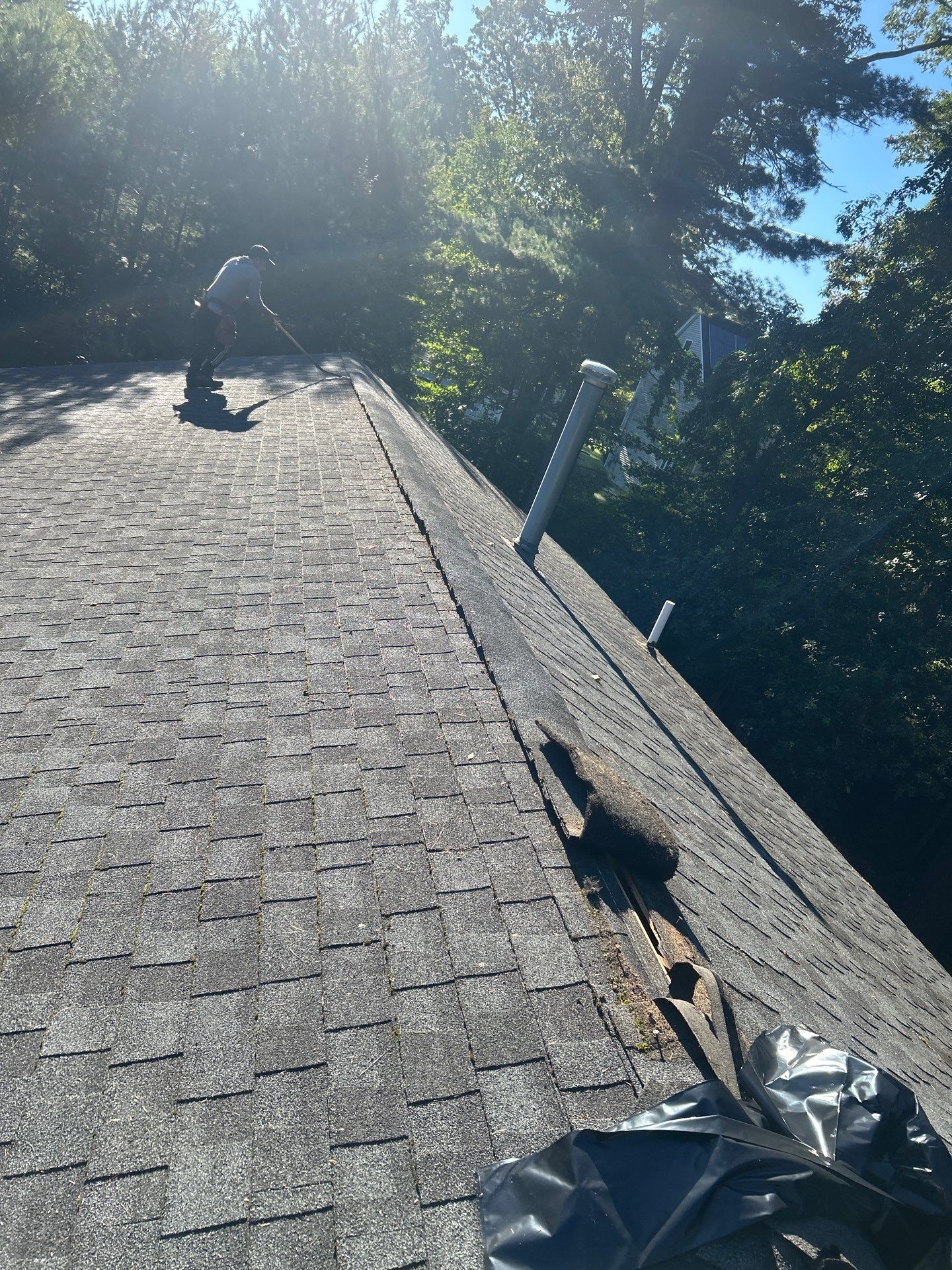 Tewksbury Attic Ventilation Upgrade with Chimney & Pipe Boot Reflashing by Mighty Dog Roofing of Greater Middlesex County