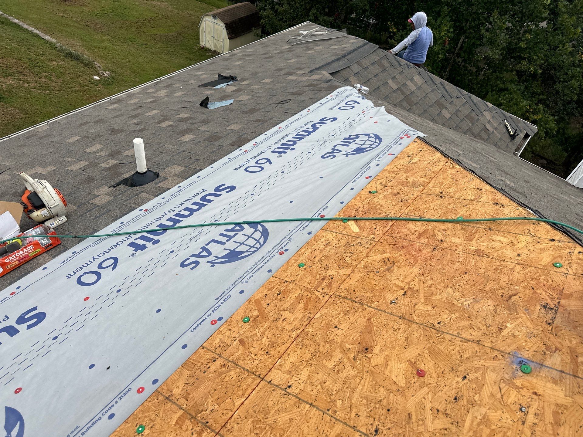 Residential Roofing Install - Atlas Pinnacle Pristine W/ Scotchguard Shingles - Color Weathered Wood  by Titan Commercial & Residential Roofing 