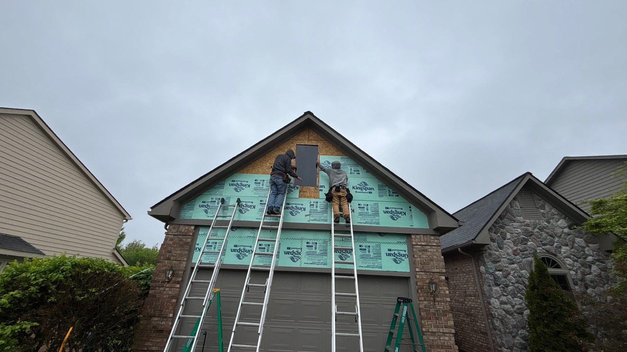 Siding Replacement using Alside Storm Grey by 180 Contractors