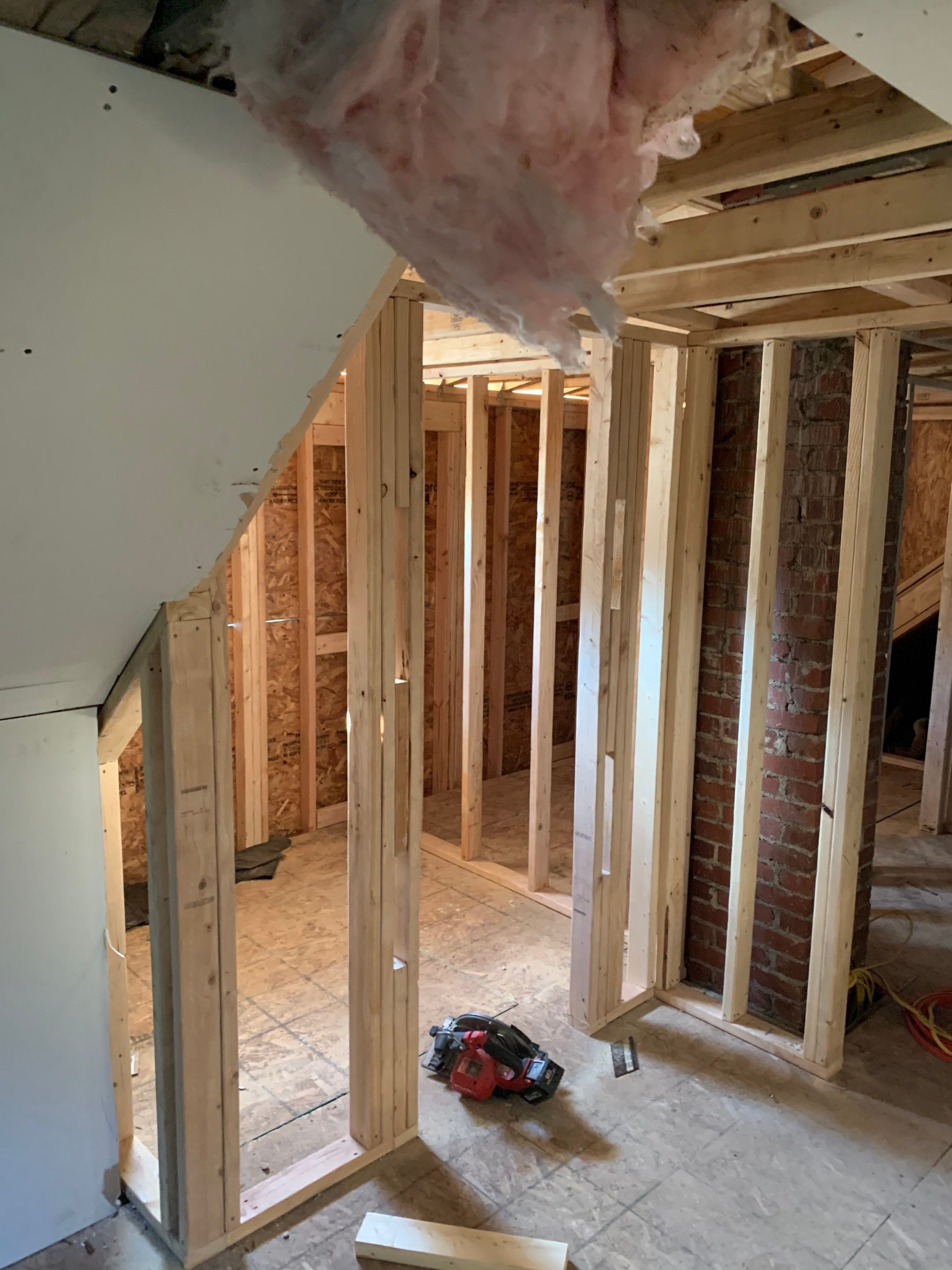 Room addition on the second floor of house by Greenspring Construction Services