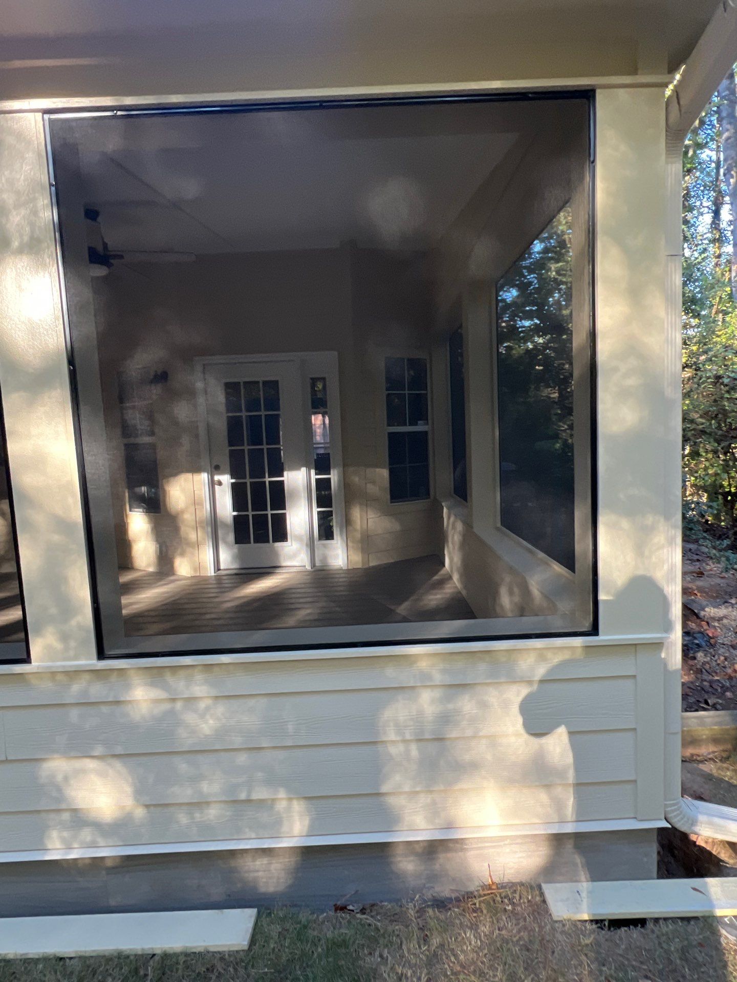 Trex Deck Build, Shed Roof Porch Install, and Door Replacement in Alpharetta, GA by Nelson Exteriors