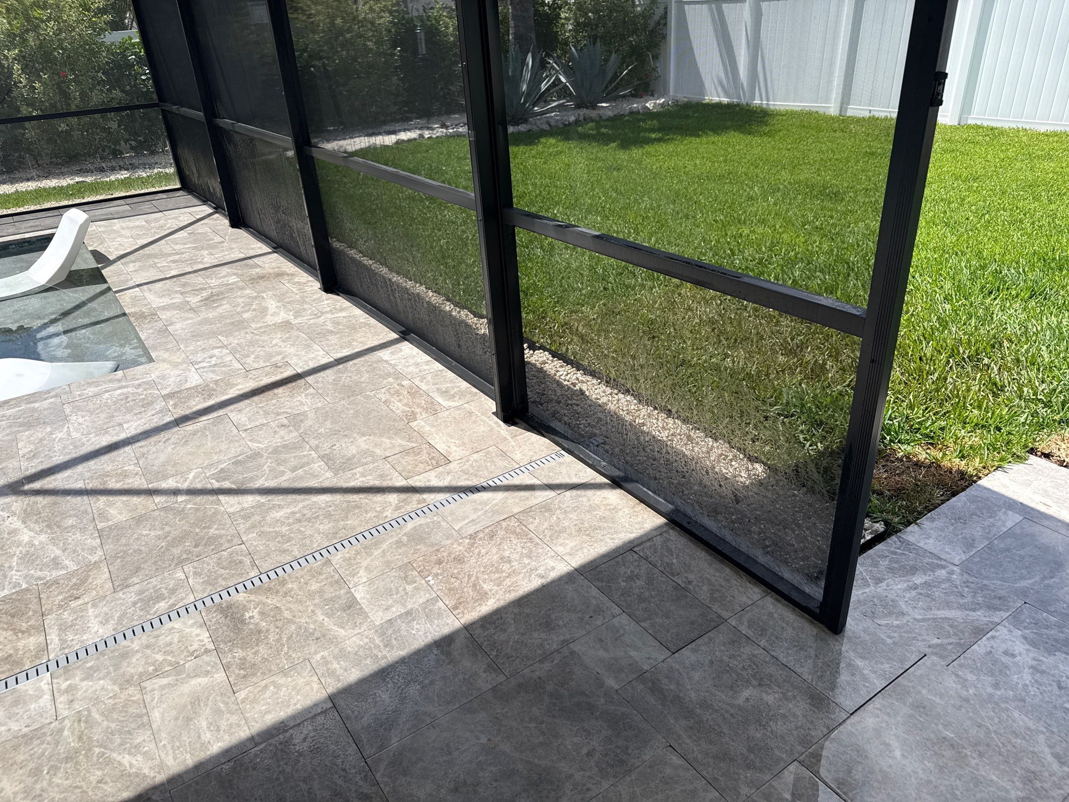 Travertine Pool Deck, Lanai & Screen Enclosure Cleaning Near Manatee River | Bradenton, FL by Sunshine AquaWash