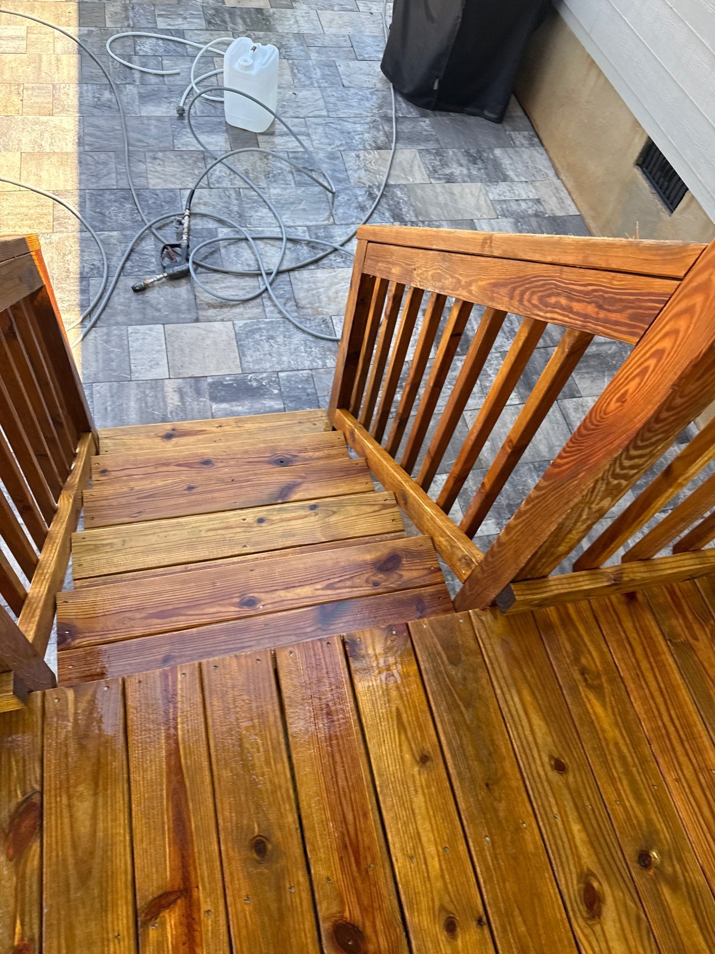 Wood Deck, Concrete porch using Wood and Conrete Sealant by DuraSeal