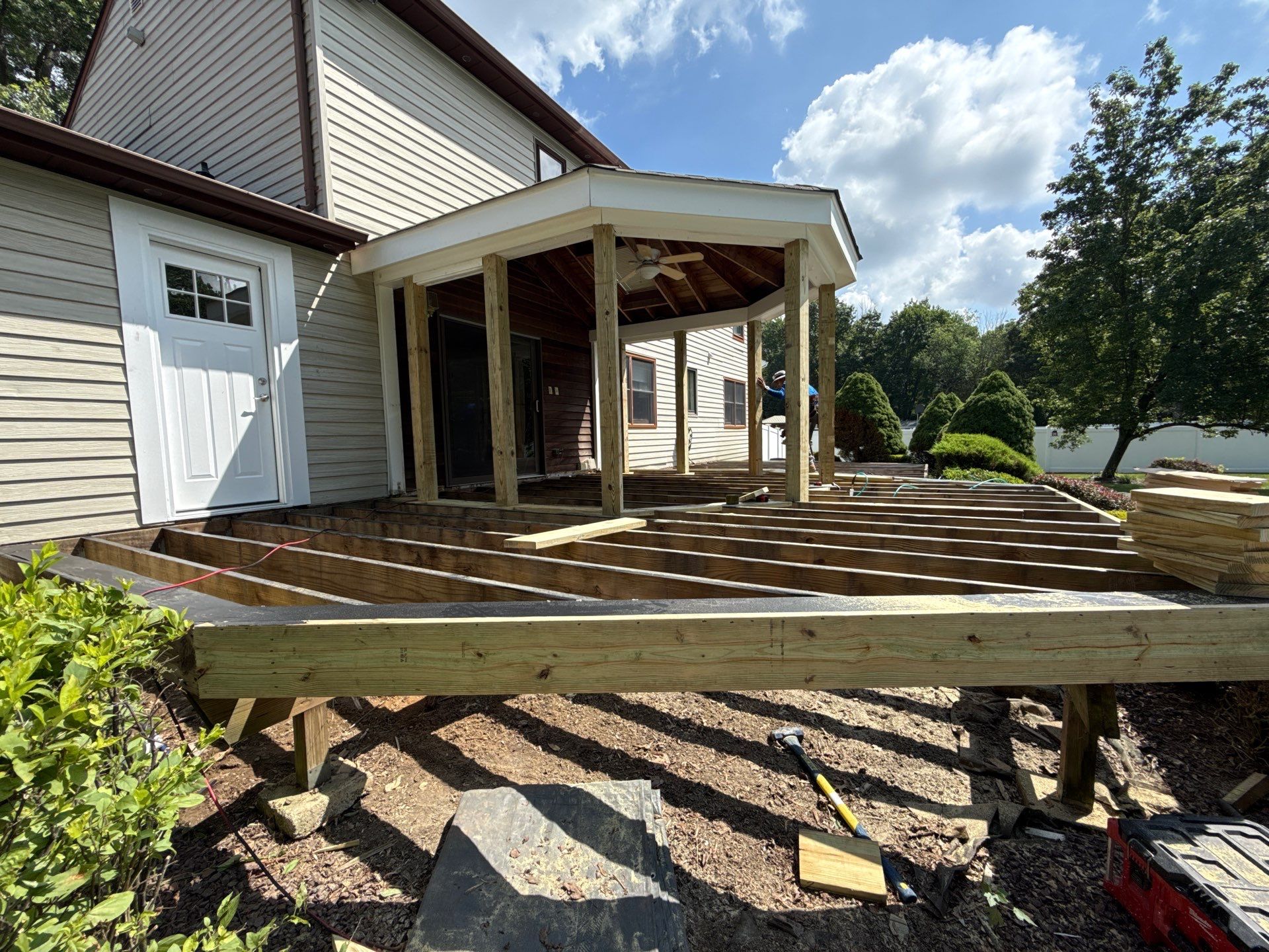 Deck Resurface and screen room remodel in Freehold Township by deck guardian