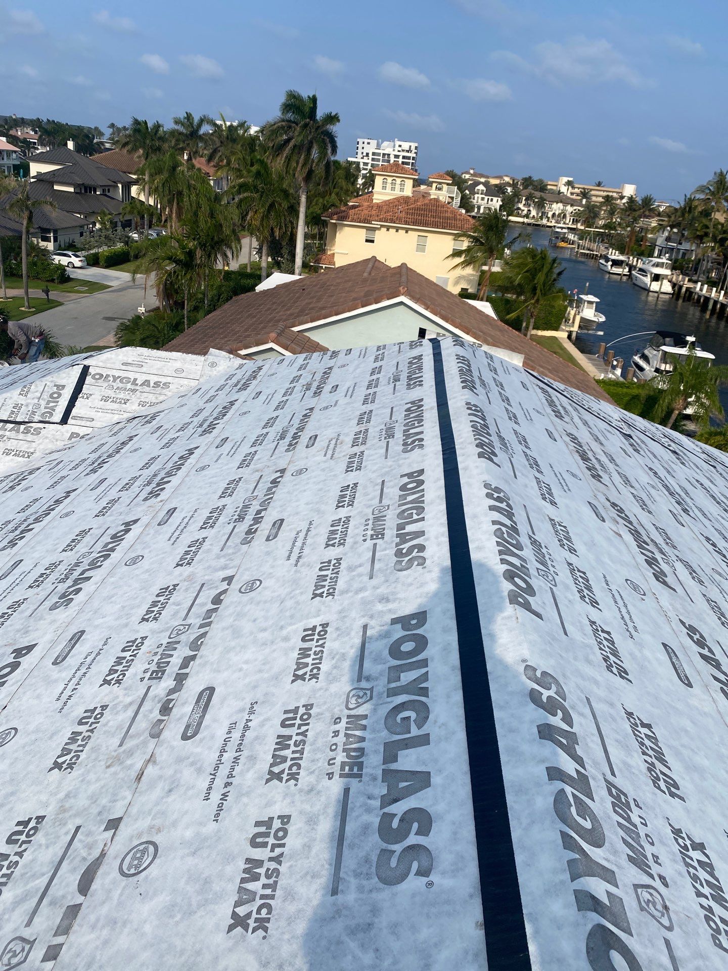 Residential Roofing Installation using 1" Nail strip metal roof by BLUES BROTHERS ROOFING