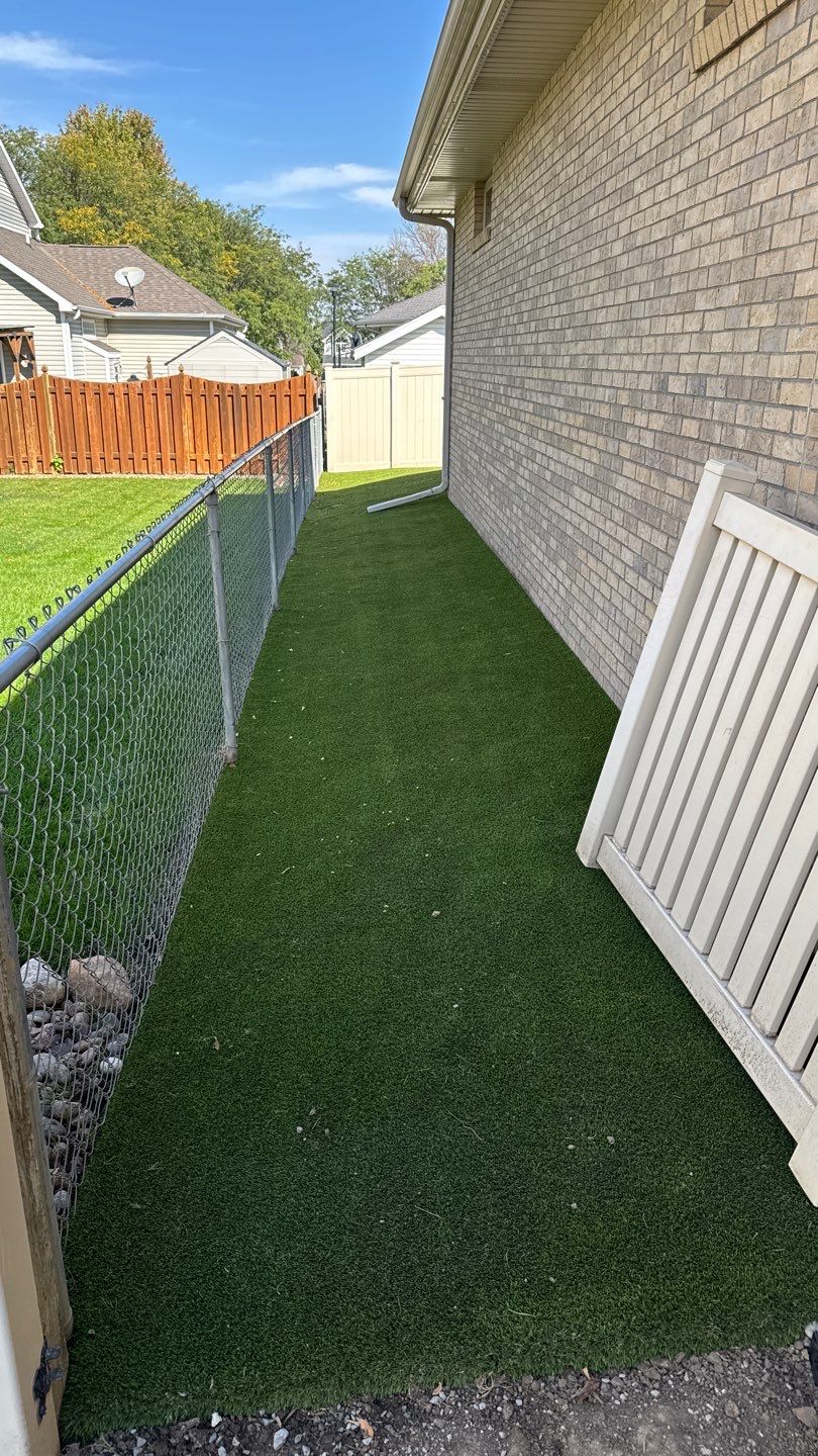Pet Friendly Synthetic Turf Installation by New Horizon Landscapes