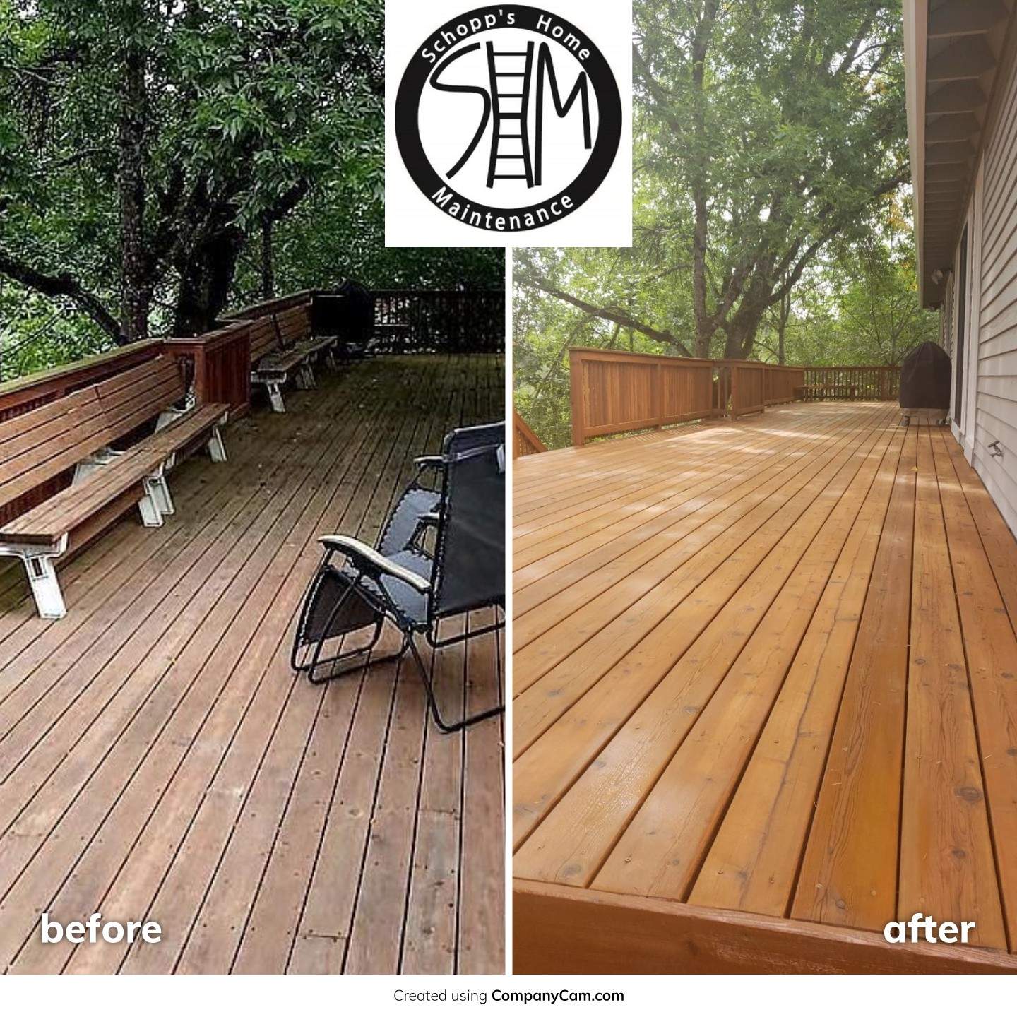 Deck Restoration using Armstrong-Clark Semi-Transparent Cedar 97229 by Paul Schopp