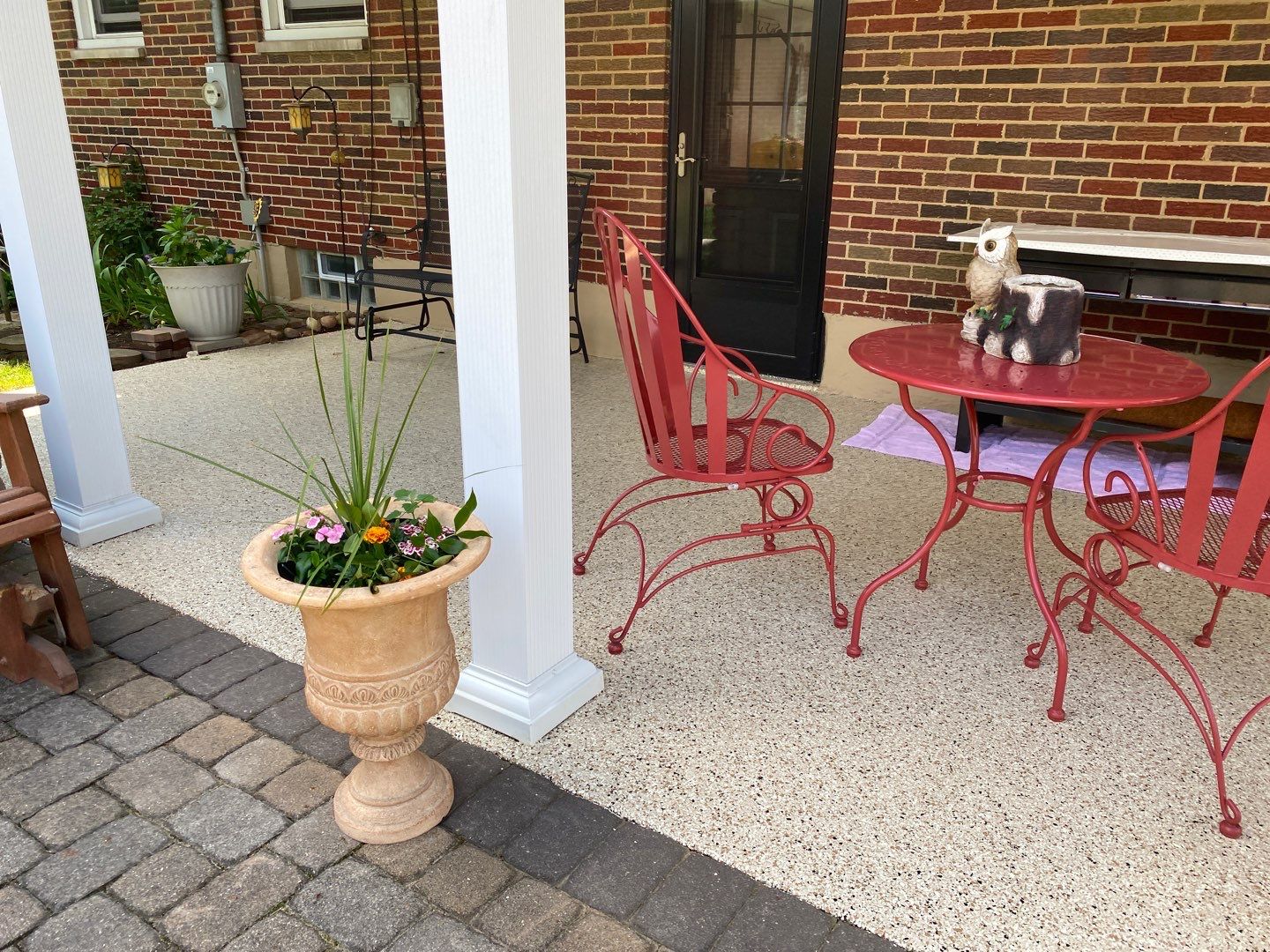 Garage Floor and Patio using Driftwood by Your1DayFloor.com