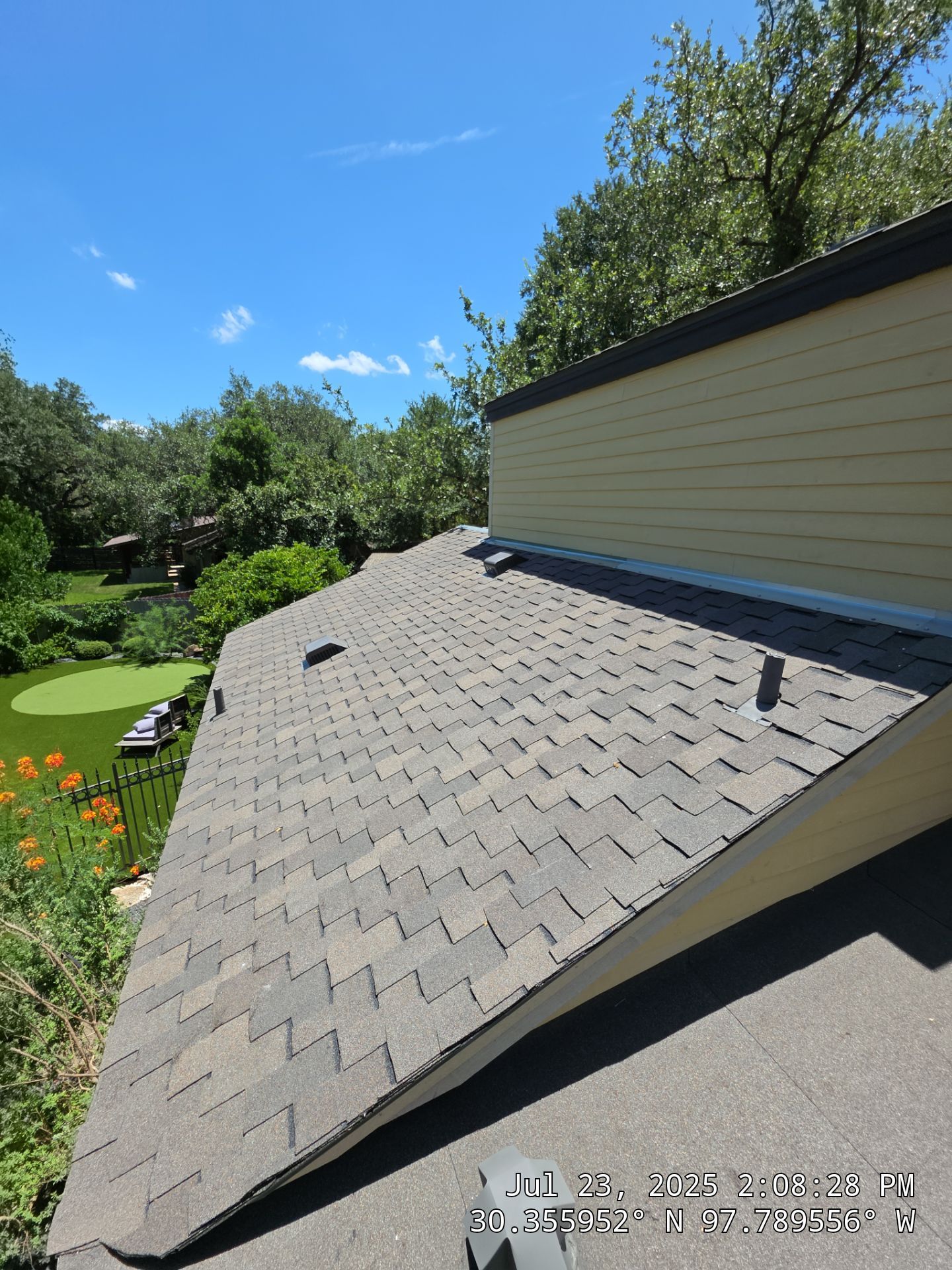Residential Roof Replacement using GAF - Grand Sequoia AS - Weathered Wood by Action Exteriors Austin