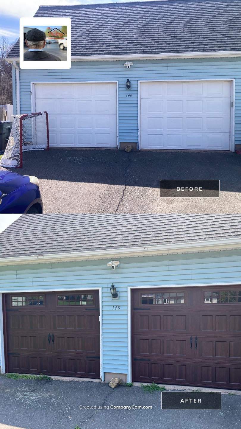 Garage Door Installation Using Amarr Designer Choice Garage Doors by DiGiorgi Roofing and Siding Inc