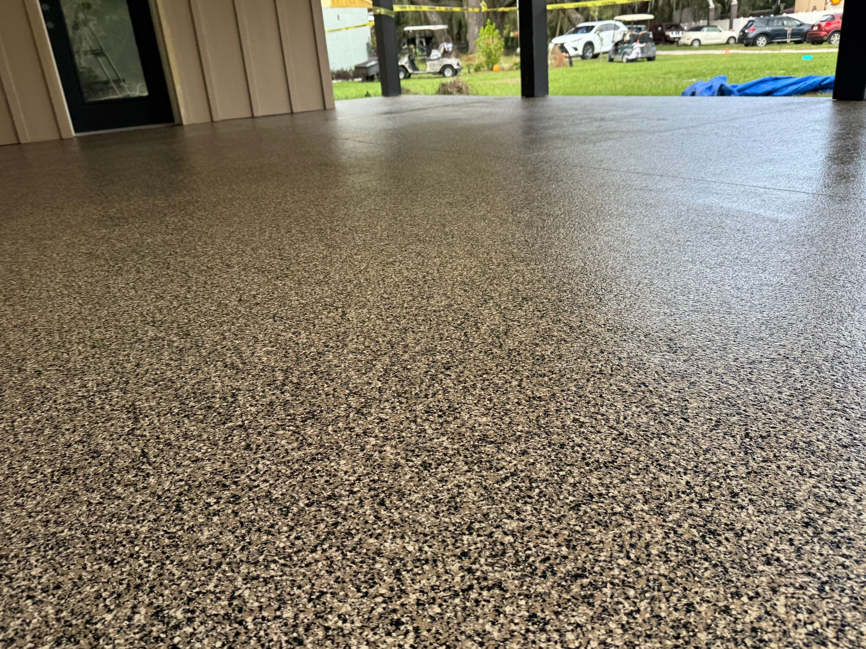 Carport in Hawthorne, FLin Aztec Beige by Cross Creek Concrete Coatings