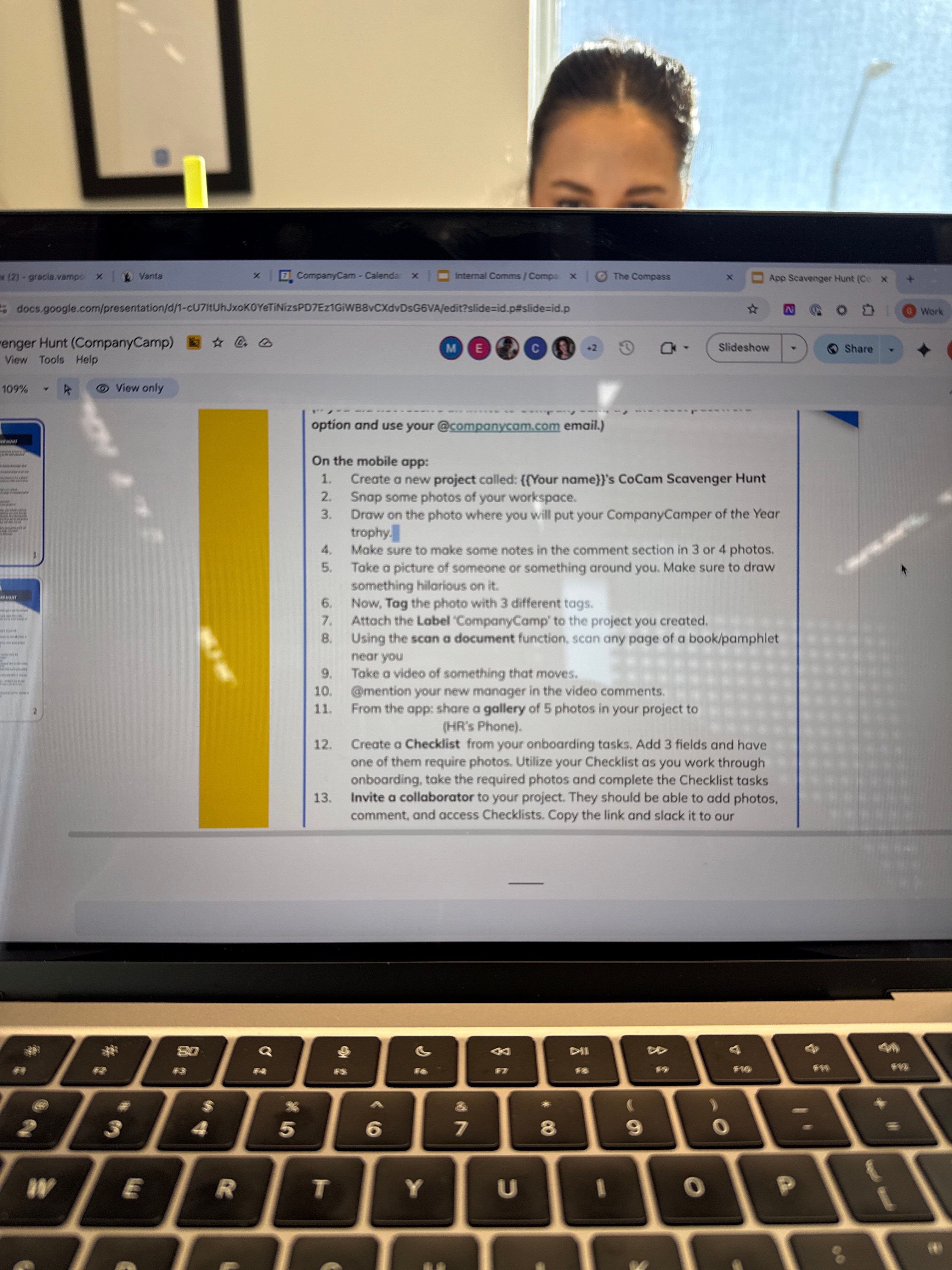 Gracia's CoCamp Scavenger Hunt by CompanyCam