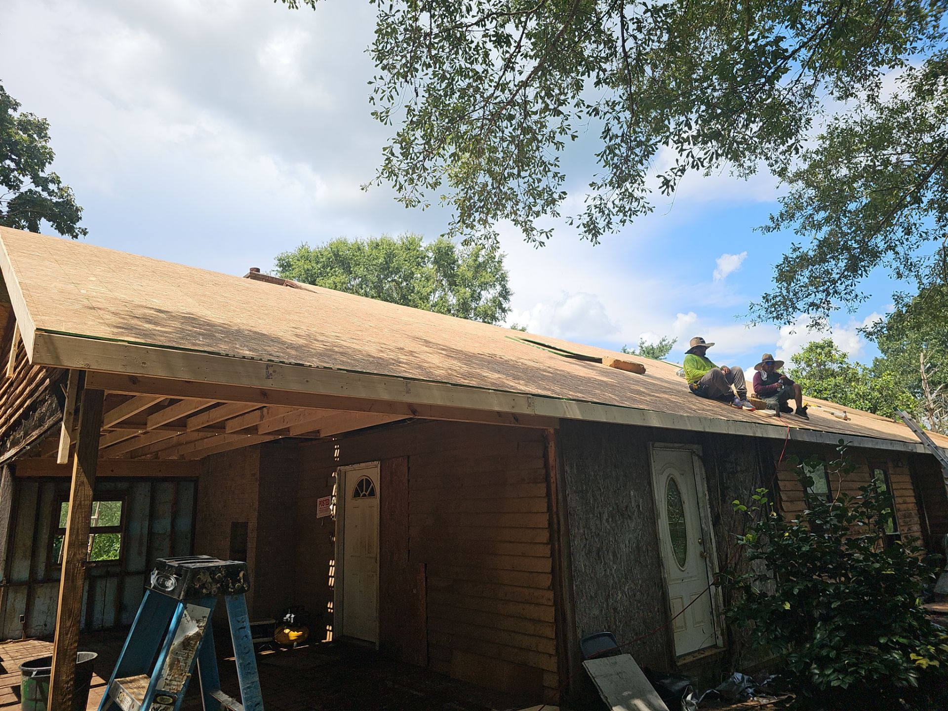 Syler roofing job by BROCK BUILDERS 