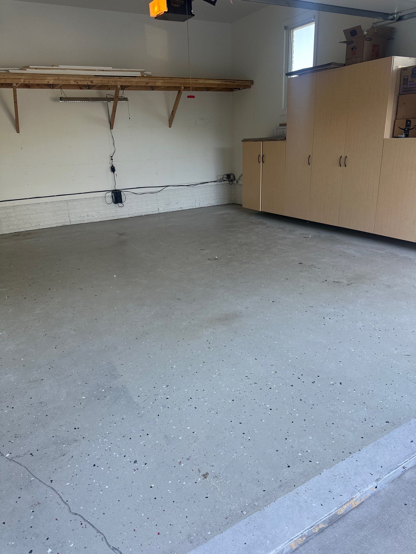 FLEXING 💪 on the Old Epoxy Coating with a Polyaspartic Coating Built to Last 💪  by Revival Concrete Coatings, LLC