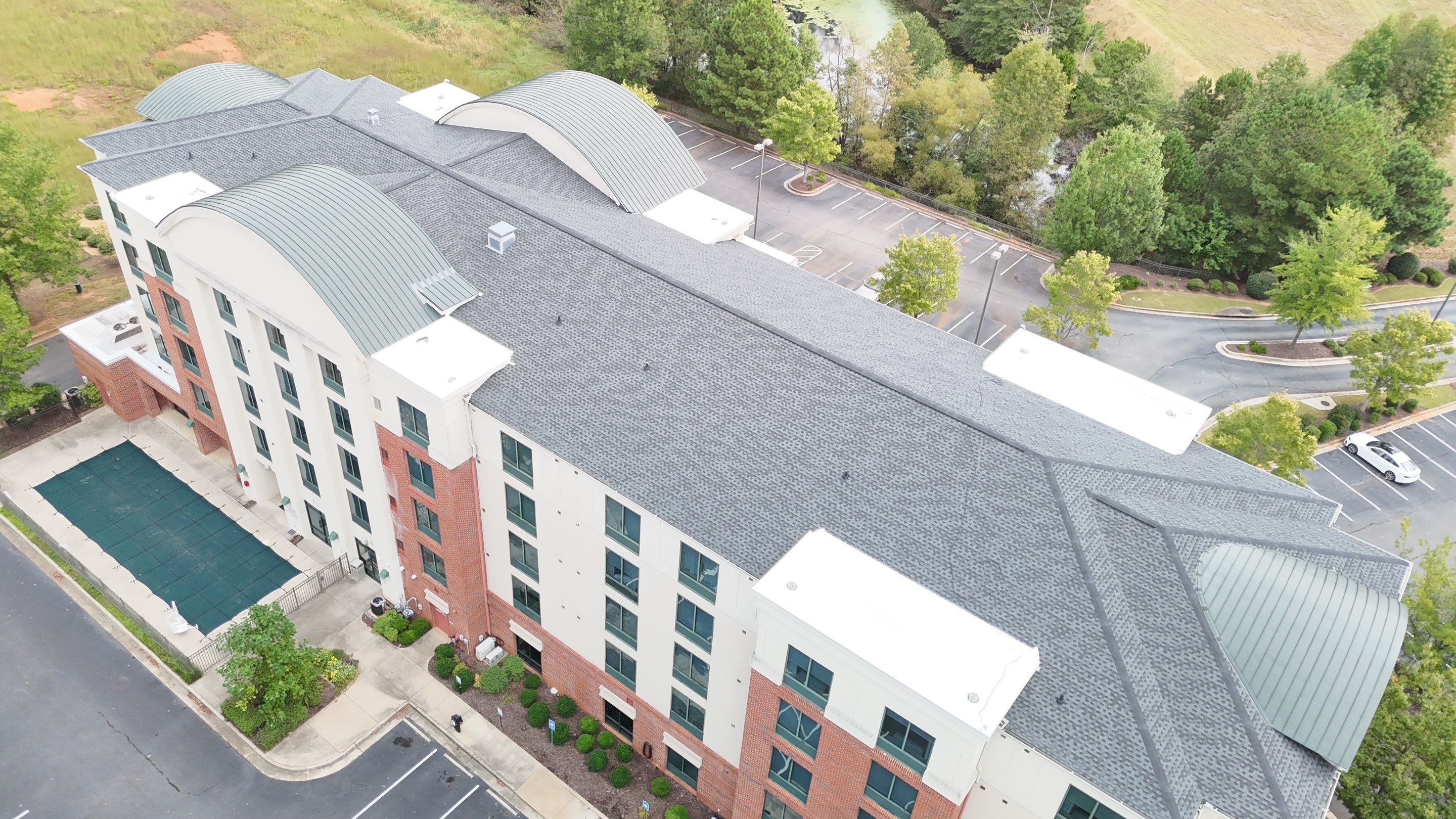 Springhill Suites - Athens, Georgia - Reroof: TPO, GAF HDZ Charcoal by Watertight Roofing Services, LLC