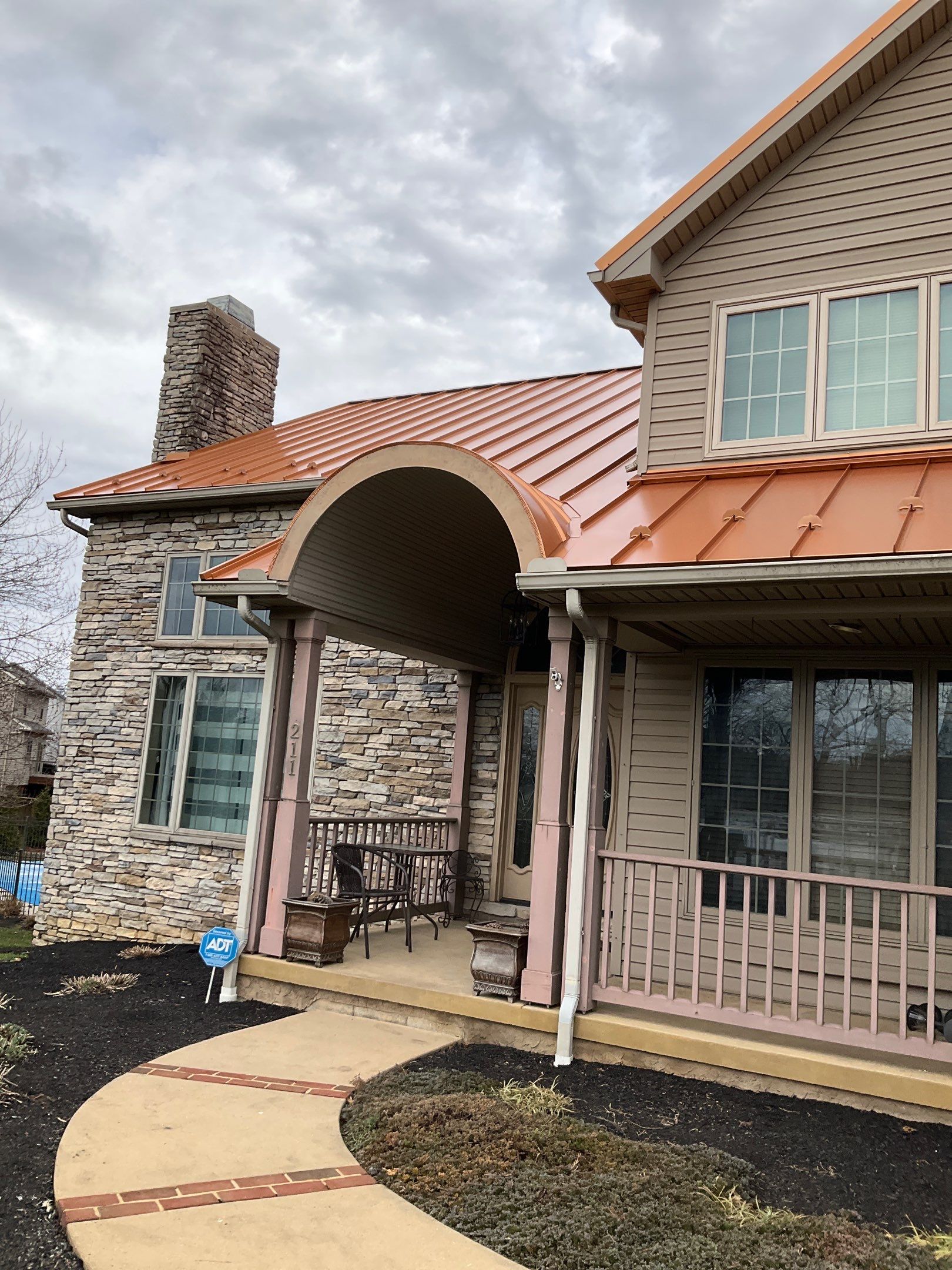 Standing Seam Roof – Copper Finish by Esh Builders