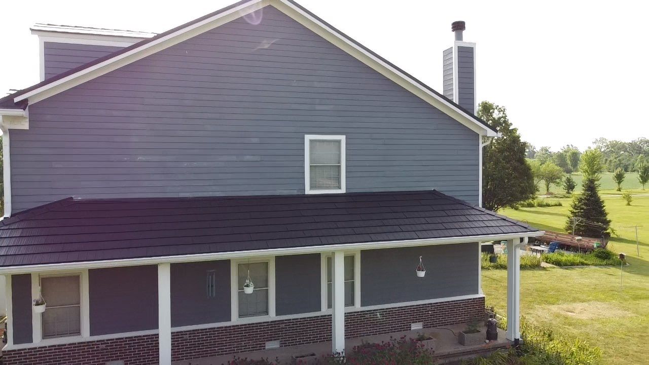 Rural Noblesville Indiana Metal Shake Roof Installation – Black Frost by 4Ever Metal Roofing