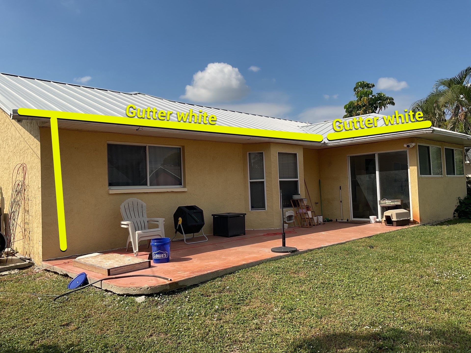 White K Style Seamless Gutters using Splash Guard in Fort Myers FL by Gutter Professors