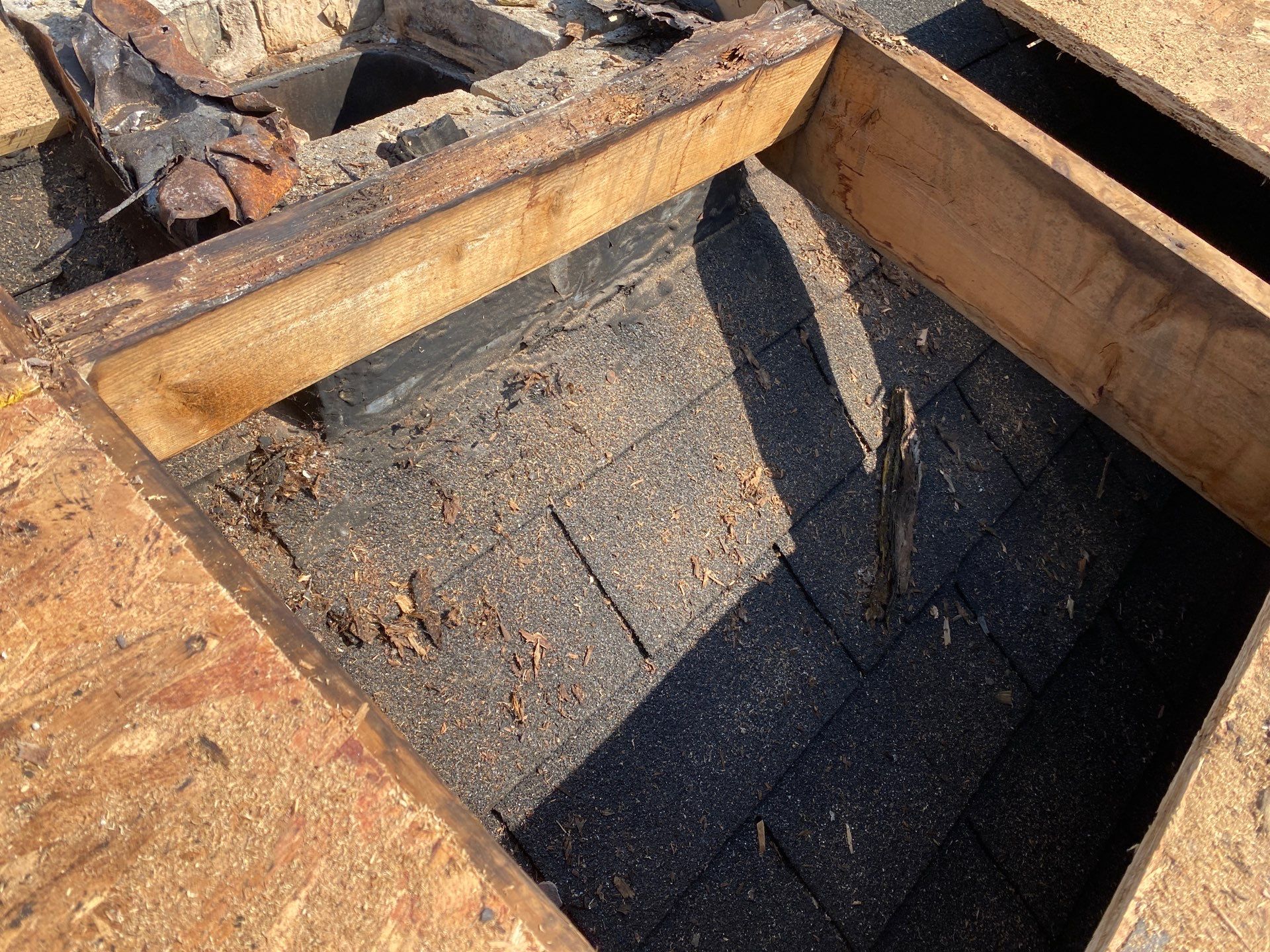 Roof Repair After Chimney Removal by Gellings Roofing & Siding