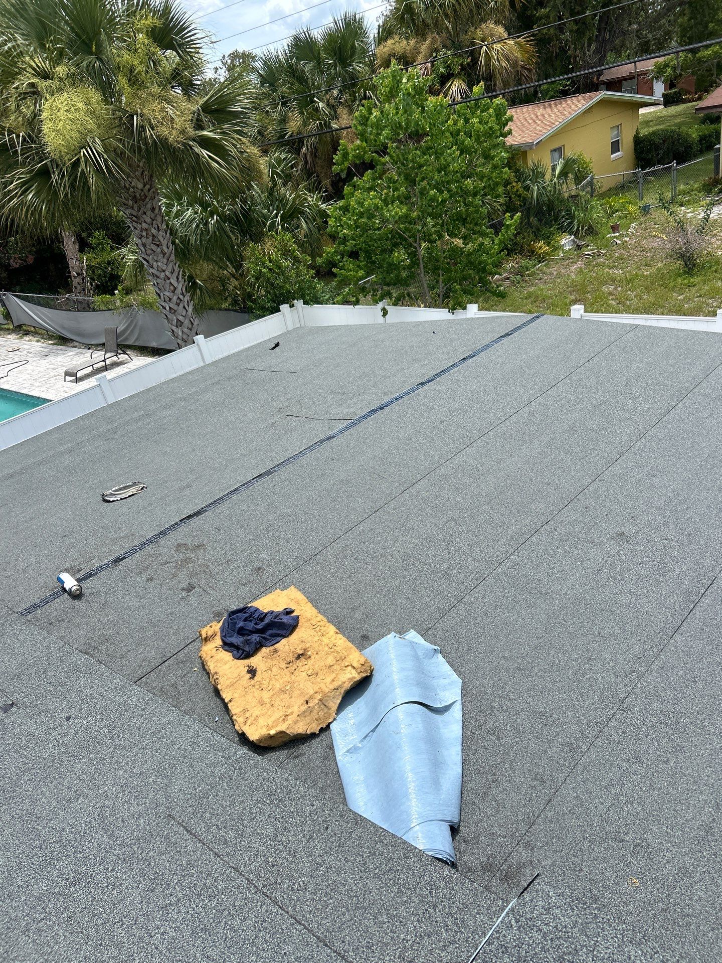 Colonial Slate Modified Bitumen Flat Roof Replacement in Daytona Beach by Pinnacle Roofing Group