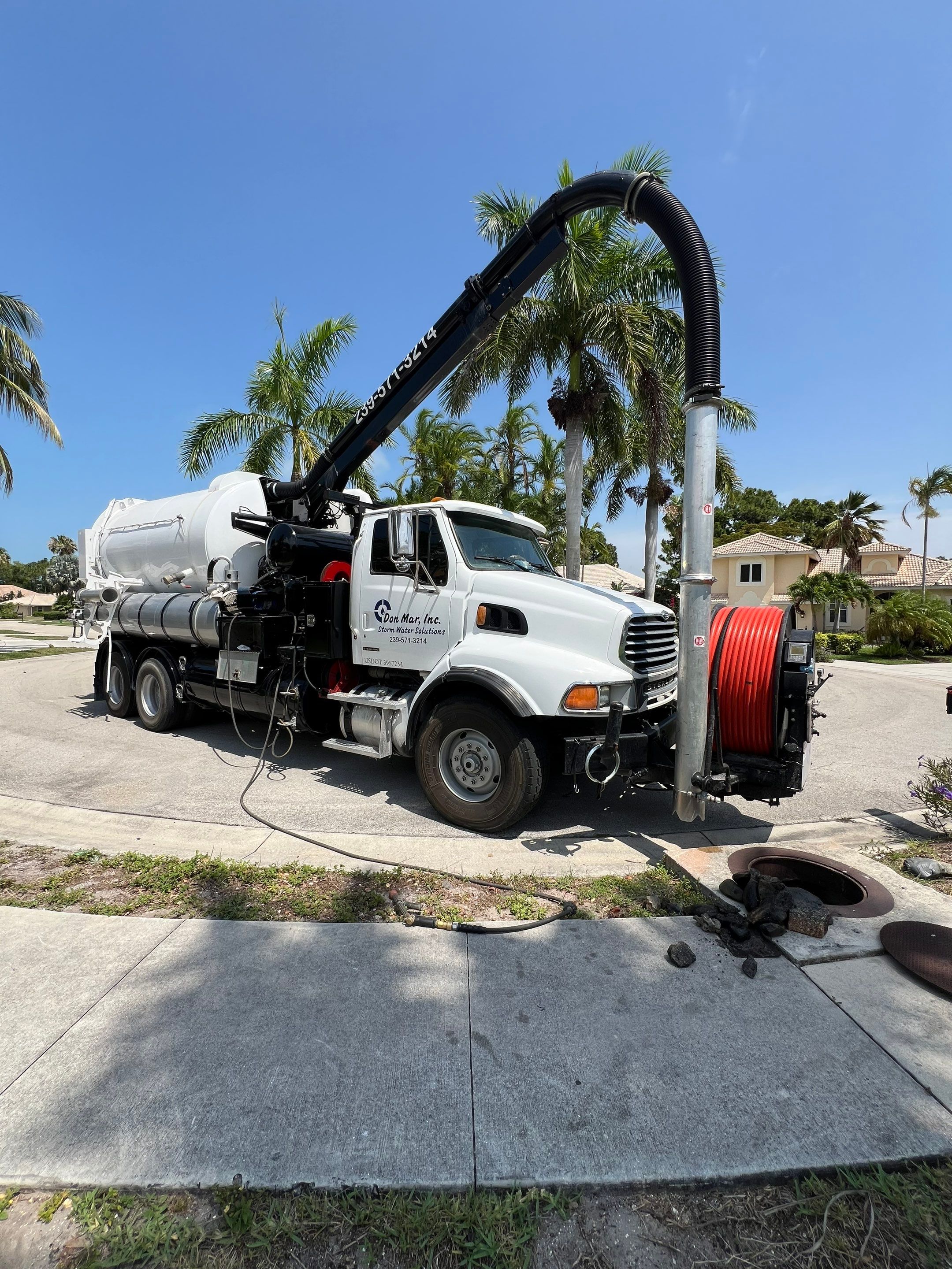 Naples Park Neighborhood Stormwater System Catch Basin Cleaning by Don Mar, Inc. Storm Water Solutions
