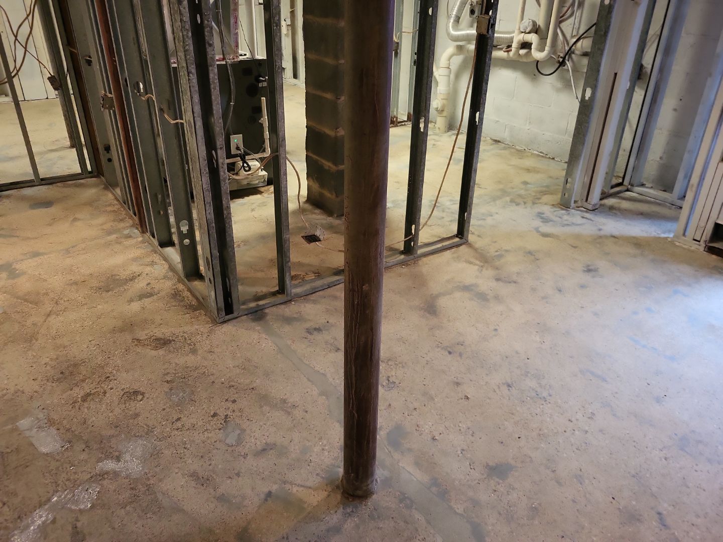 Basement Concrete Floor Coating with Penntek Flake System by Spectrum Painting, LLC