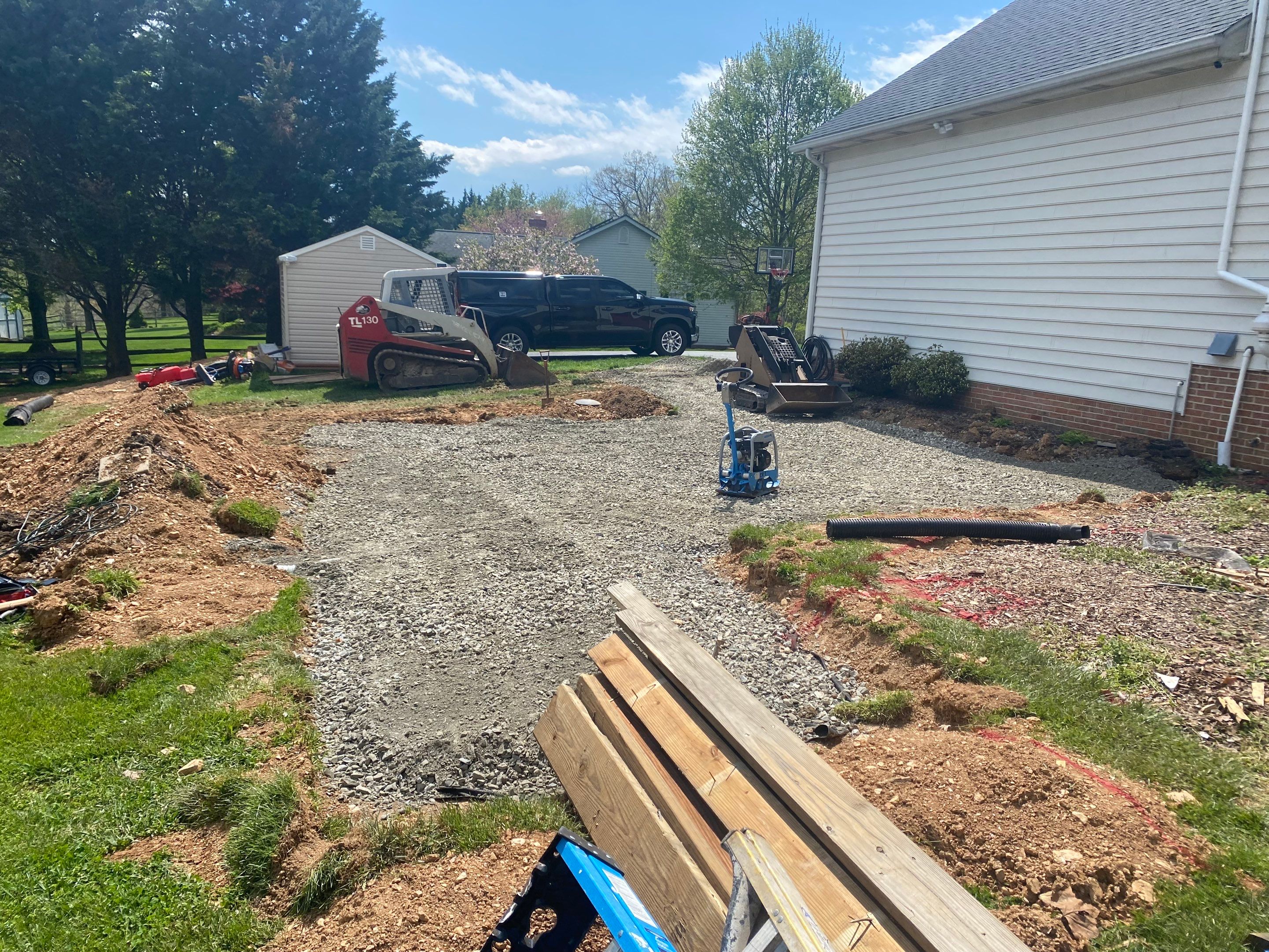 Backyard Transformation using Techo-Bloc Pavers by The Smet Companies, LLC