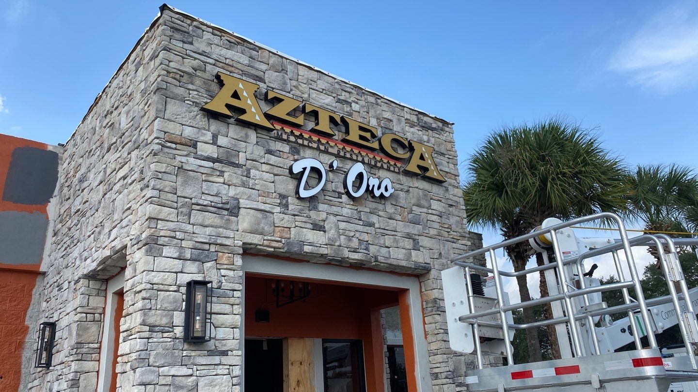  Azteca, Orlando Channel Letters Flush Mounted by SignCrafters