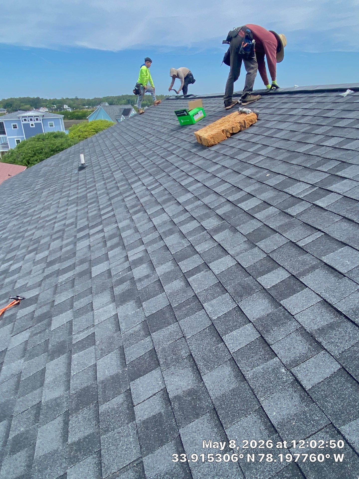 Certainteed Landmark Pro Moire Black Shingle Roof Replacement by Wilmington Roofing Company by RGR Construction and Roofing, LLC