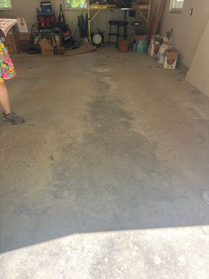 Garage Epoxy Floor Coating with Speckled Flake Finish in Fruitport