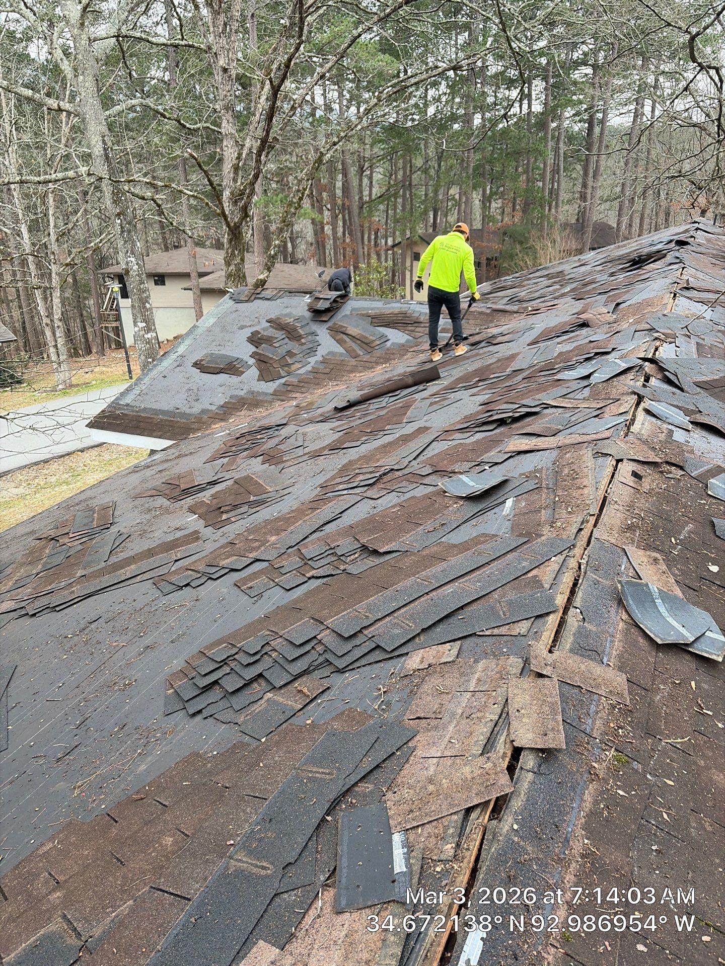 GAF Timberline HDZ Shingle Roof Replacement in Hot Springs Village by Temple Roofing and Exteriors