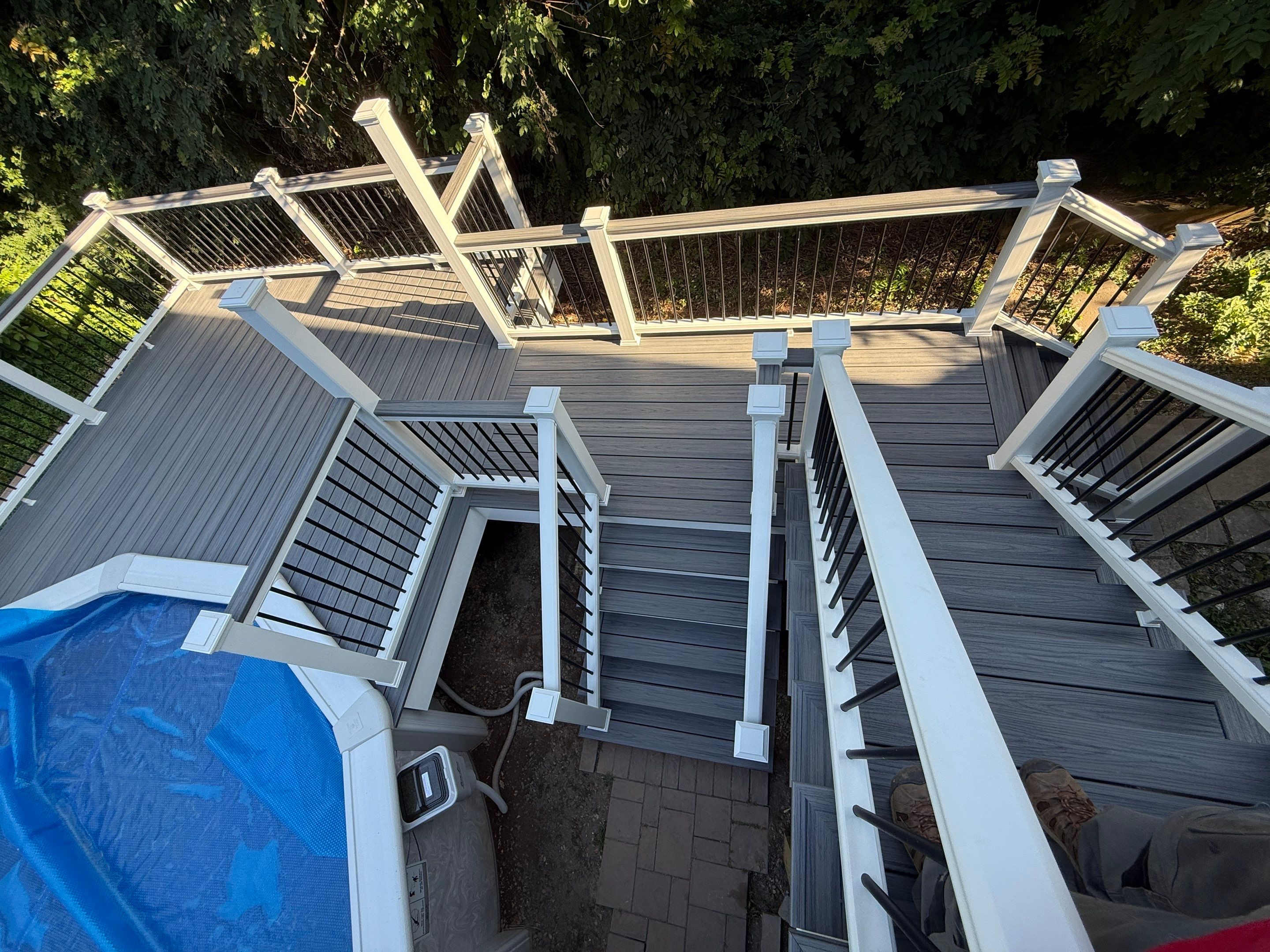 Complete replacement of original deck and addition of new pool deck by DiGiorgi Roofing and Siding Inc