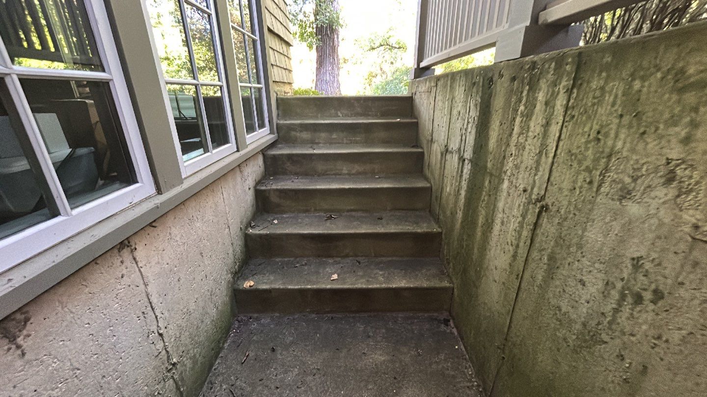 natural stone using Algaecide, soft wash soap by Northern Power Washing LLC.