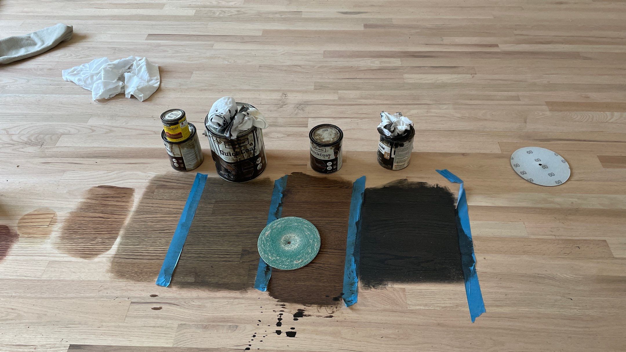 Remodeled Home with new tile floors, Showers and Refinished Oak Floors with stain and Waterbased Finish by Footprints Floors of Coastal Carolina